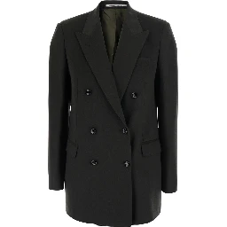 Jacket in green cashmere for women