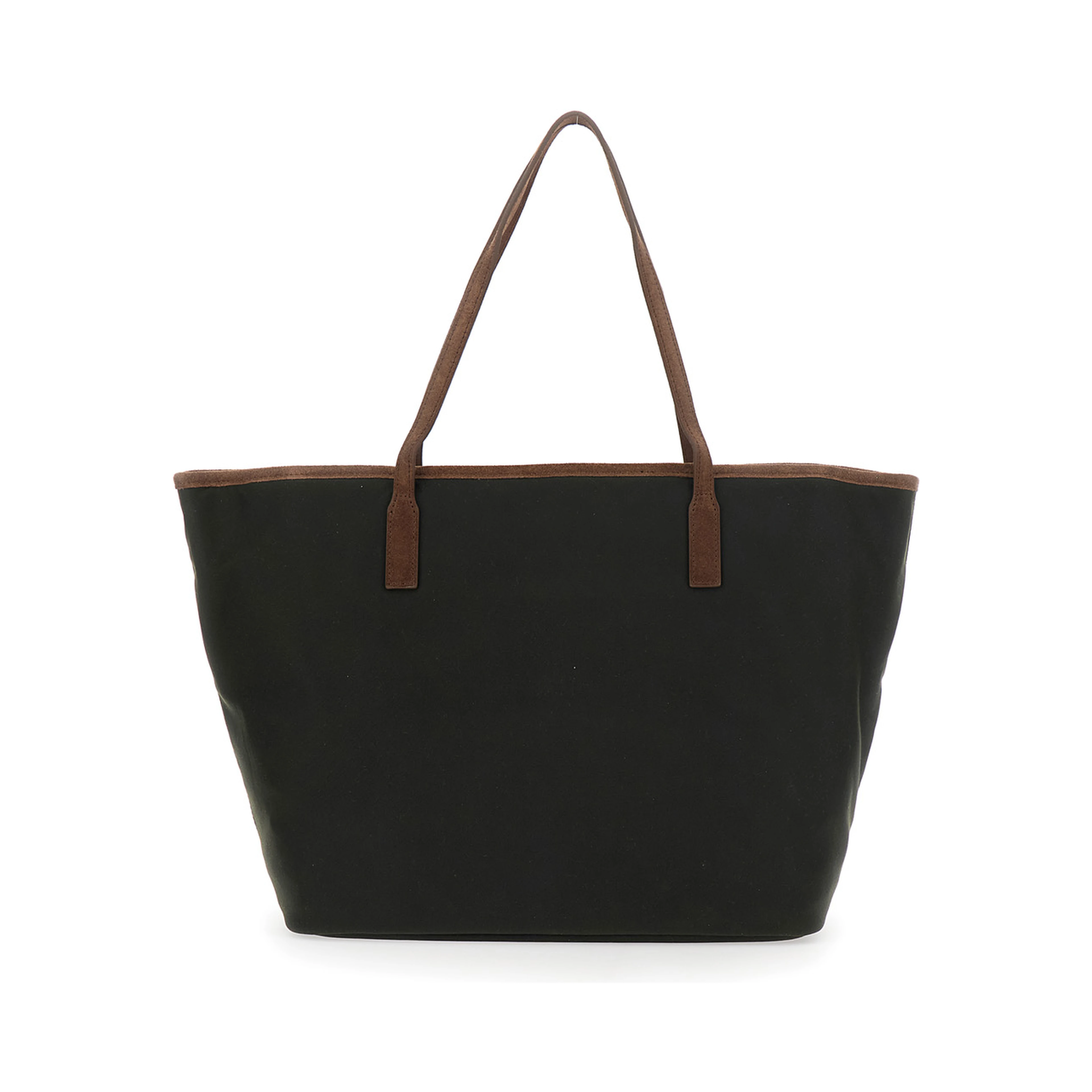 Shopper bag with Tech Fabric details and green color for women
