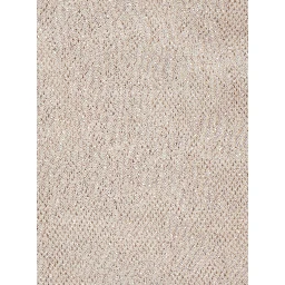 Beige balaclava hat with ribbed edges in wool blend for women