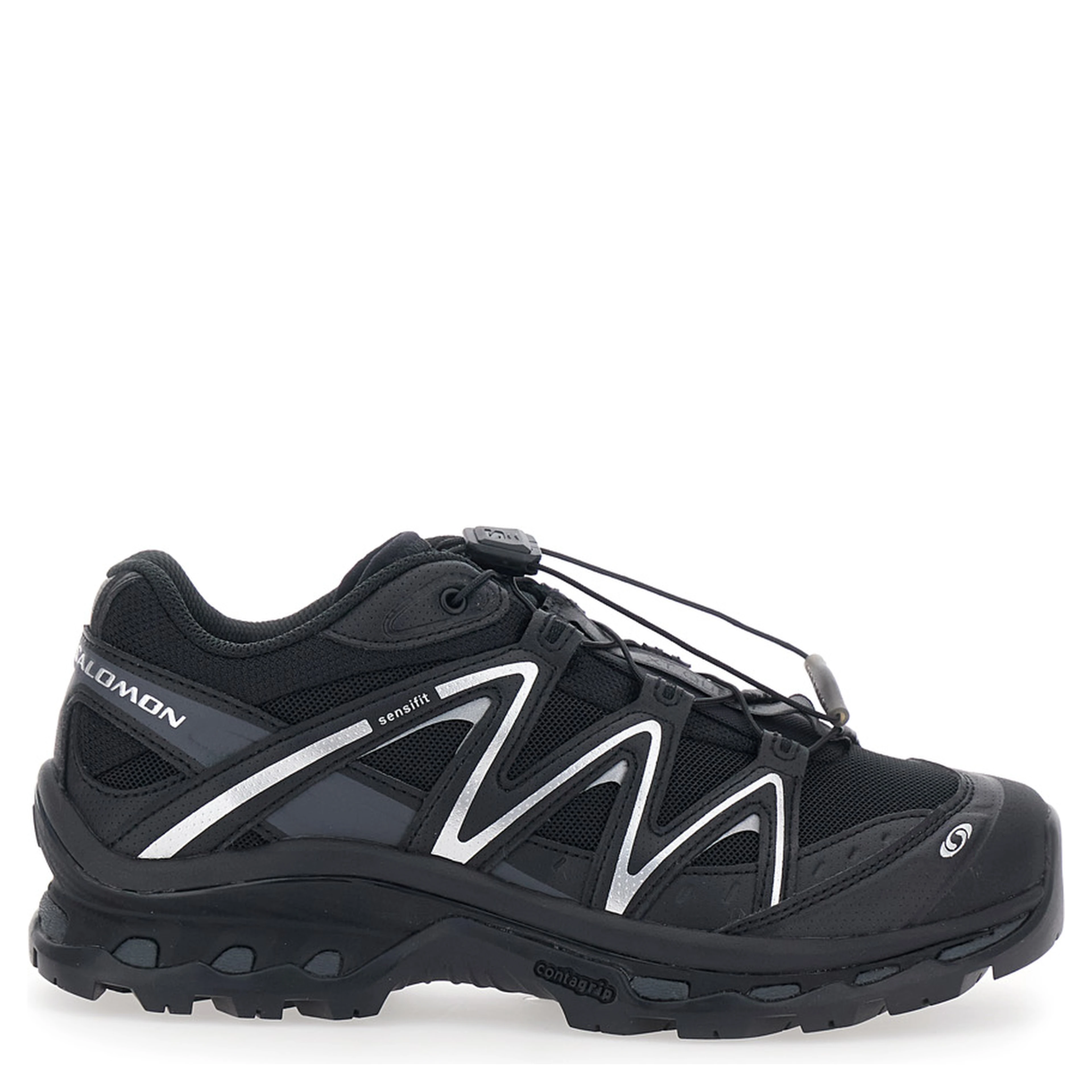 XT Quest Black Sneakers with Logo Patch on the Side and Panelled Design in Tech fabric Unisex