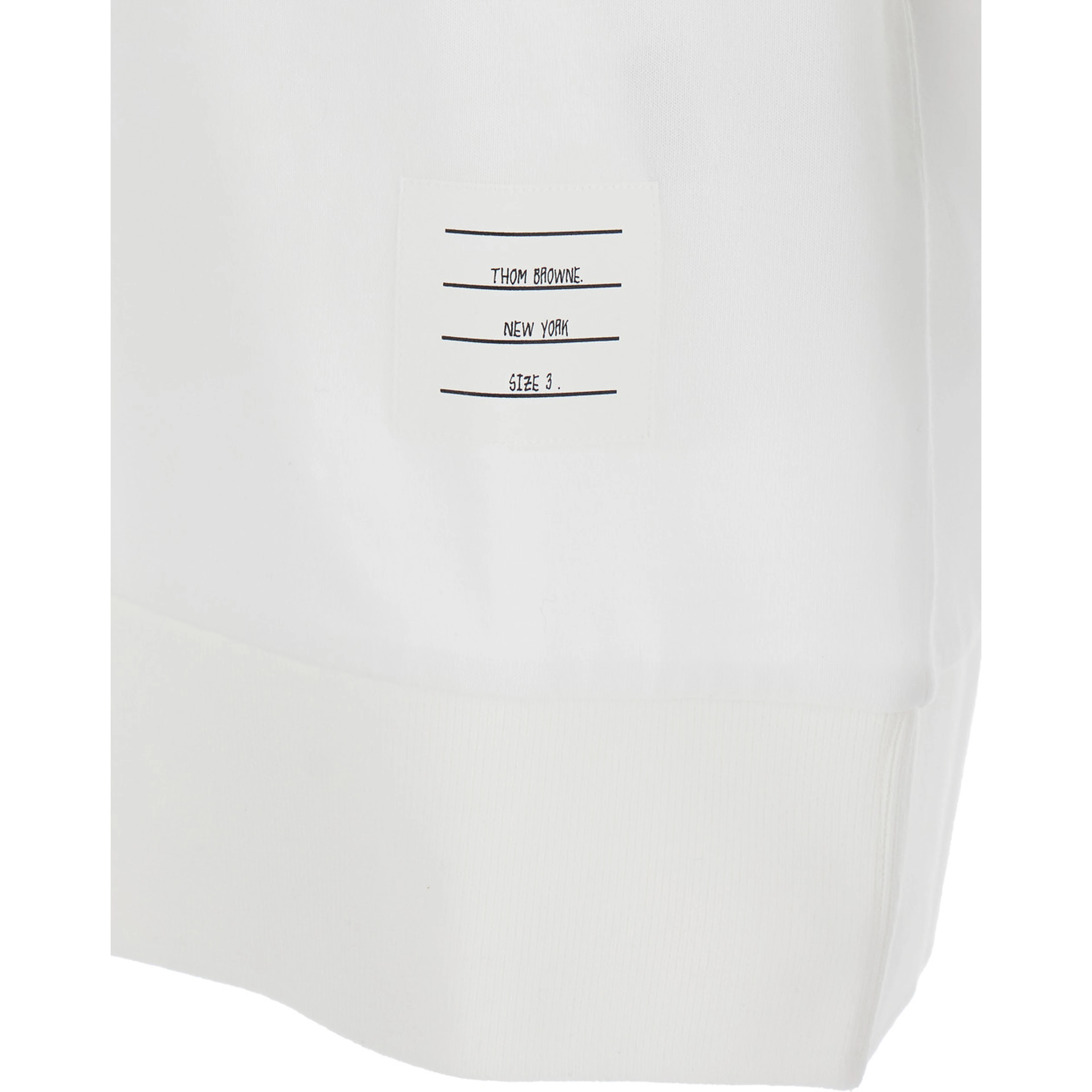 White Polo with Classic Collar and 4-Bar Detail on Sleeve in Cotton for Men
