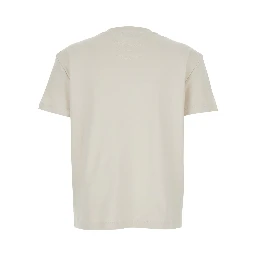 White Crew Neck T-Shirt In Cotton for Women