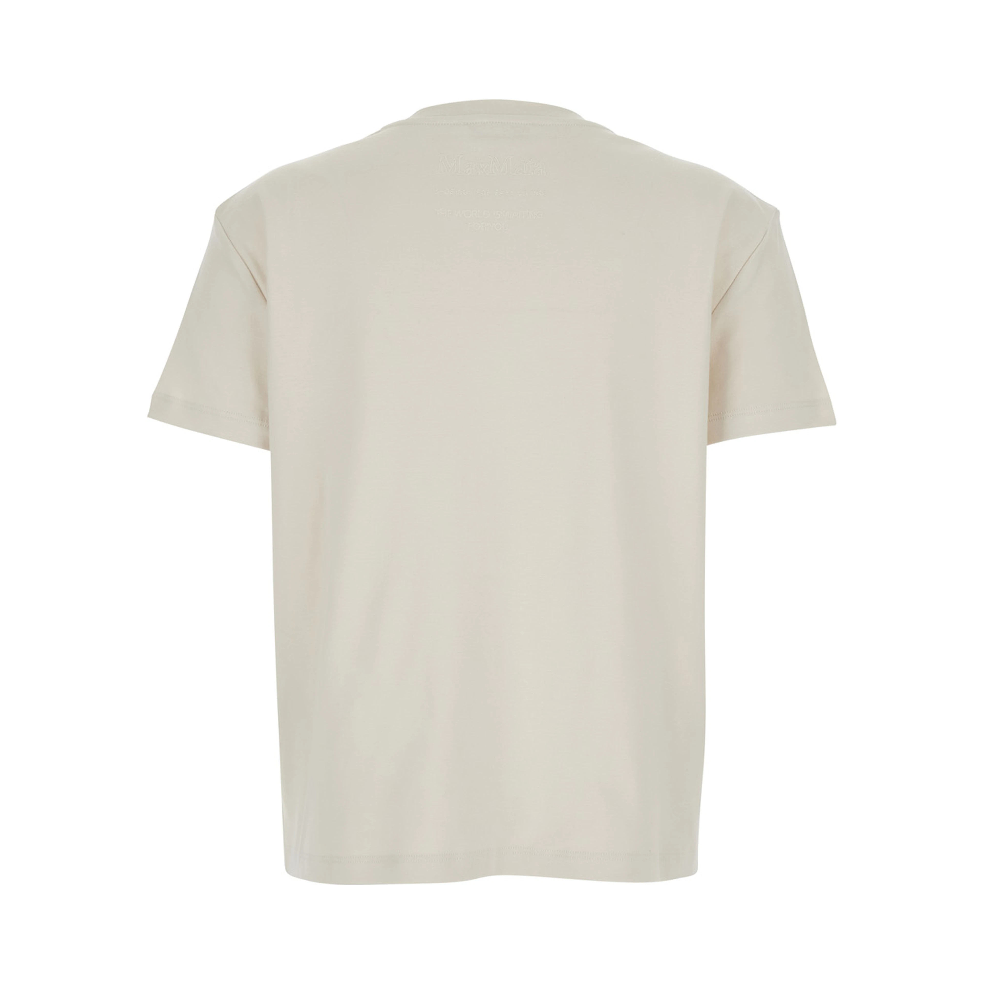 White Crew Neck T-Shirt In Cotton for Women