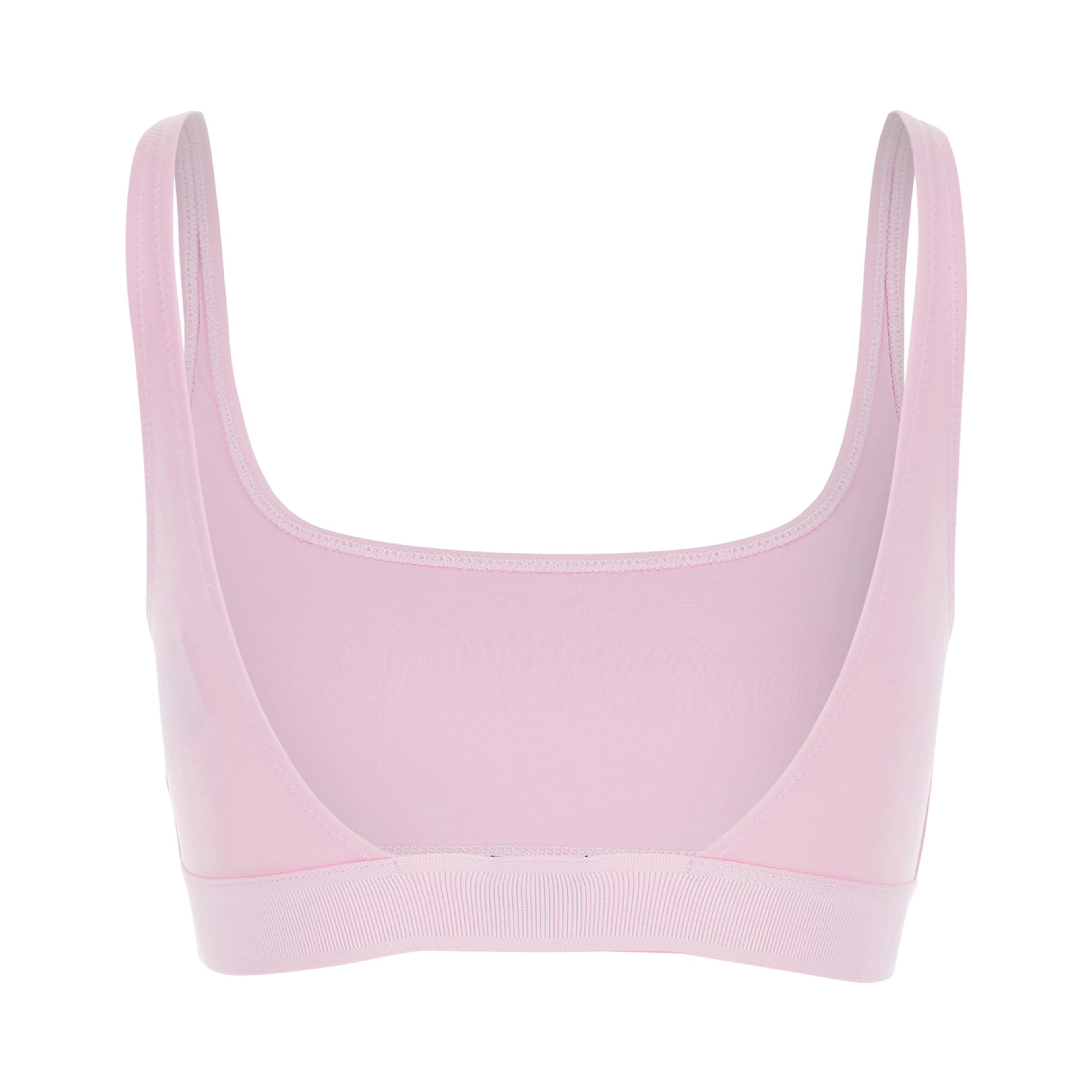 Pink Top Bralette with Wide Neckline and logo lettering on the Front in Modal Stretch Women