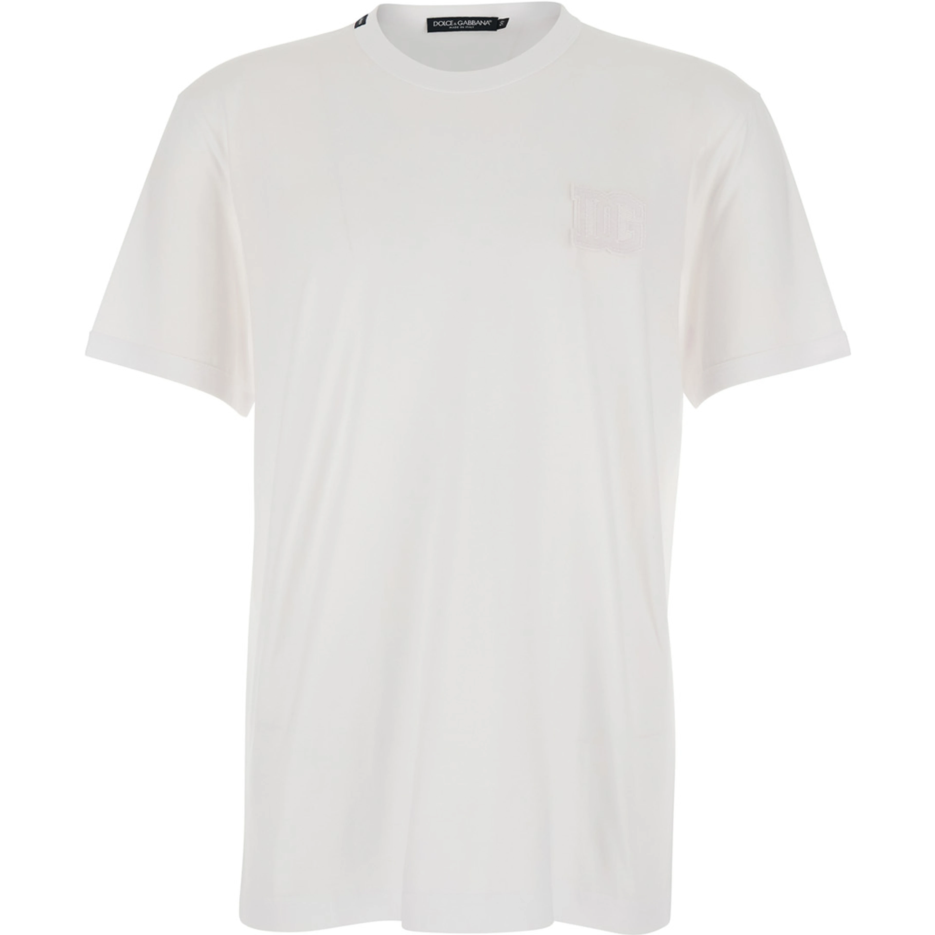 White T-shirt with DG Logo In Cotton for Men