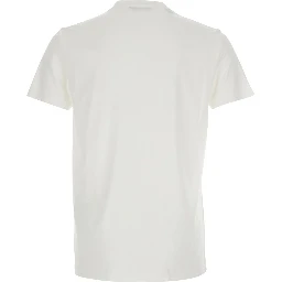 T-Shirt cotton silk ss White with Round Neck in Cotton and Silk Men