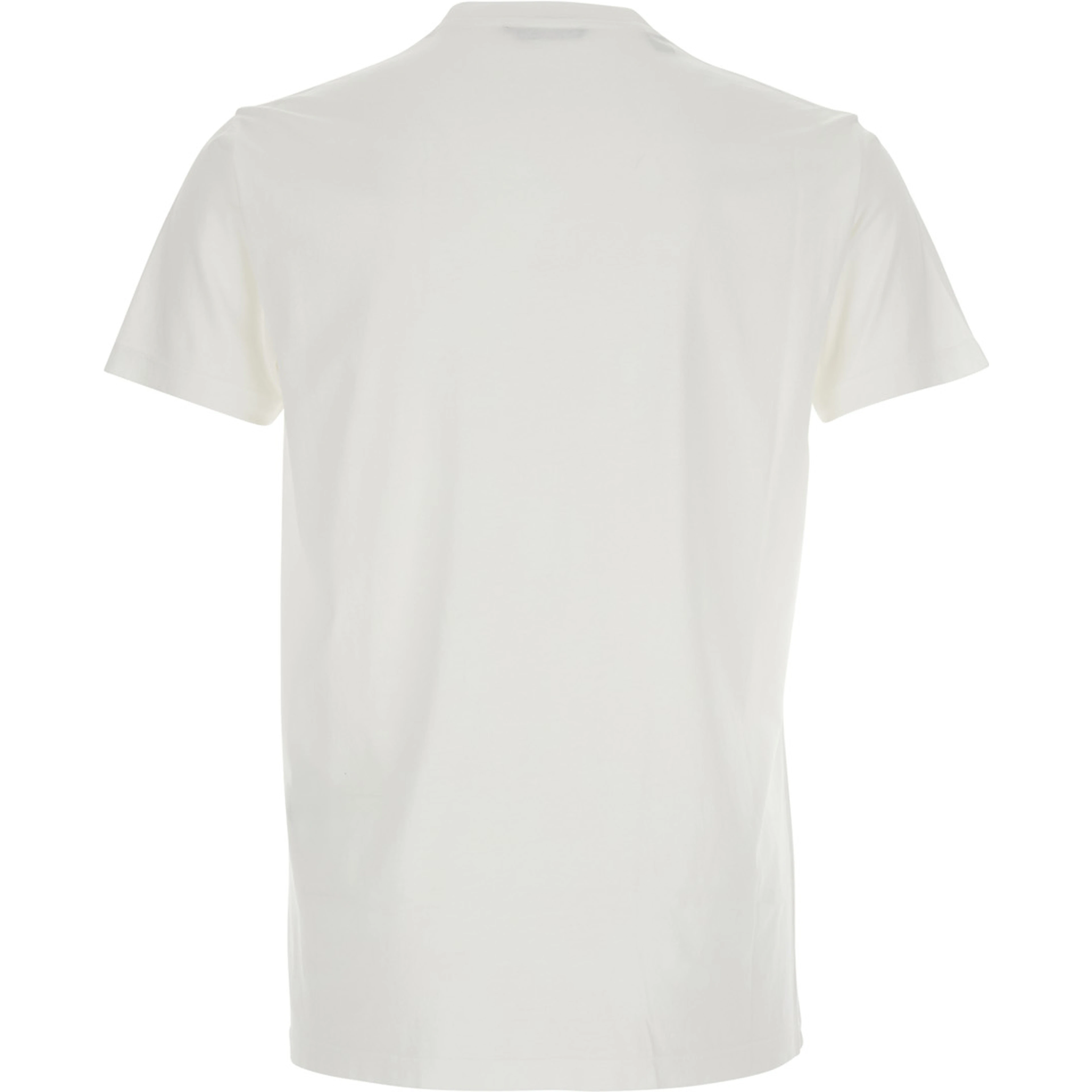 T-Shirt cotton silk ss White with Round Neck in Cotton and Silk Men