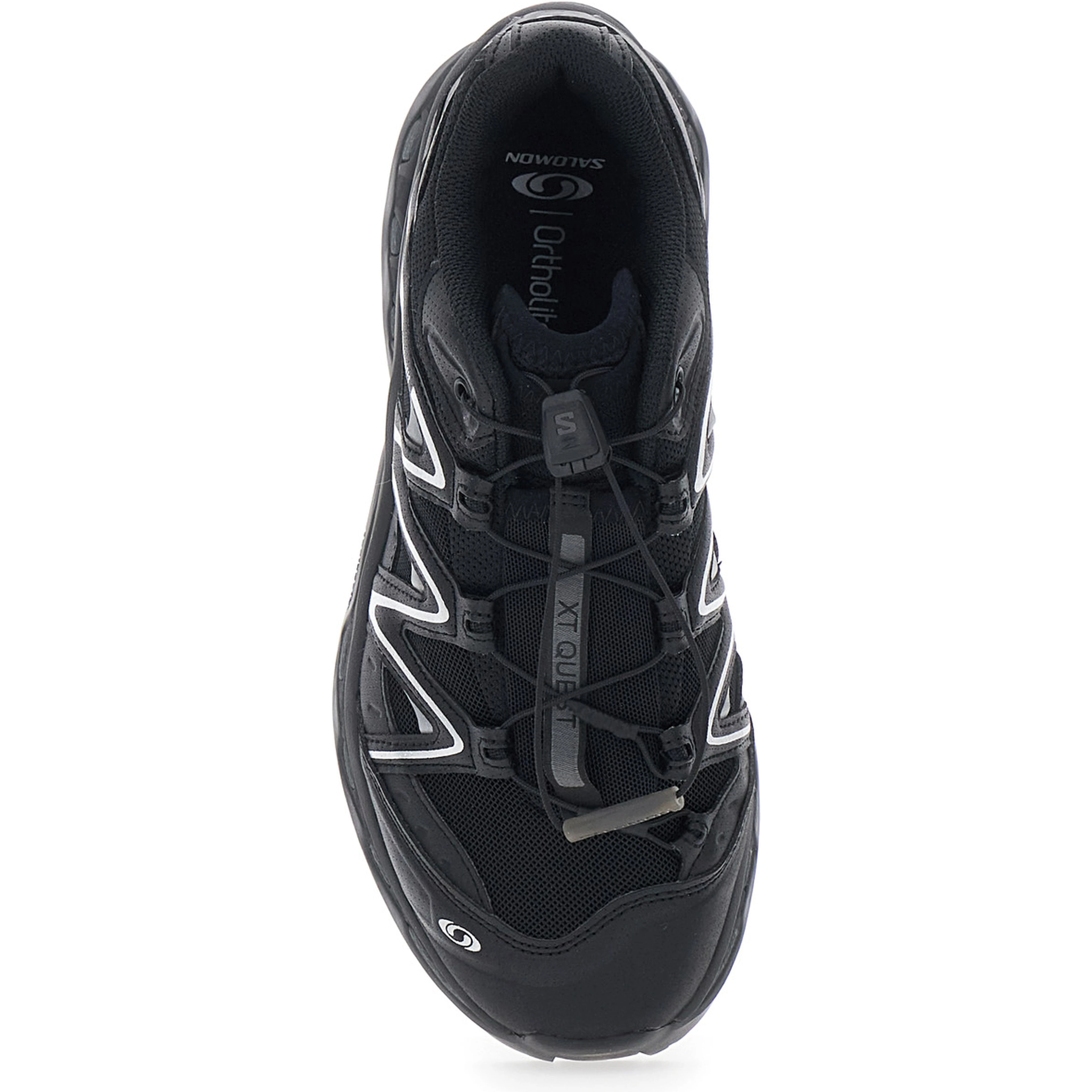 XT Quest Black Sneakers with Logo Patch on the Side and Panelled Design in Tech fabric Unisex