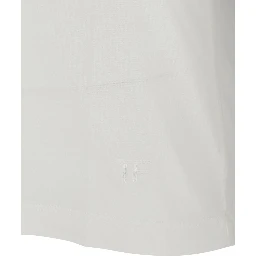 T-Shirt cotton silk ss White with Round Neck in Cotton and Silk Men