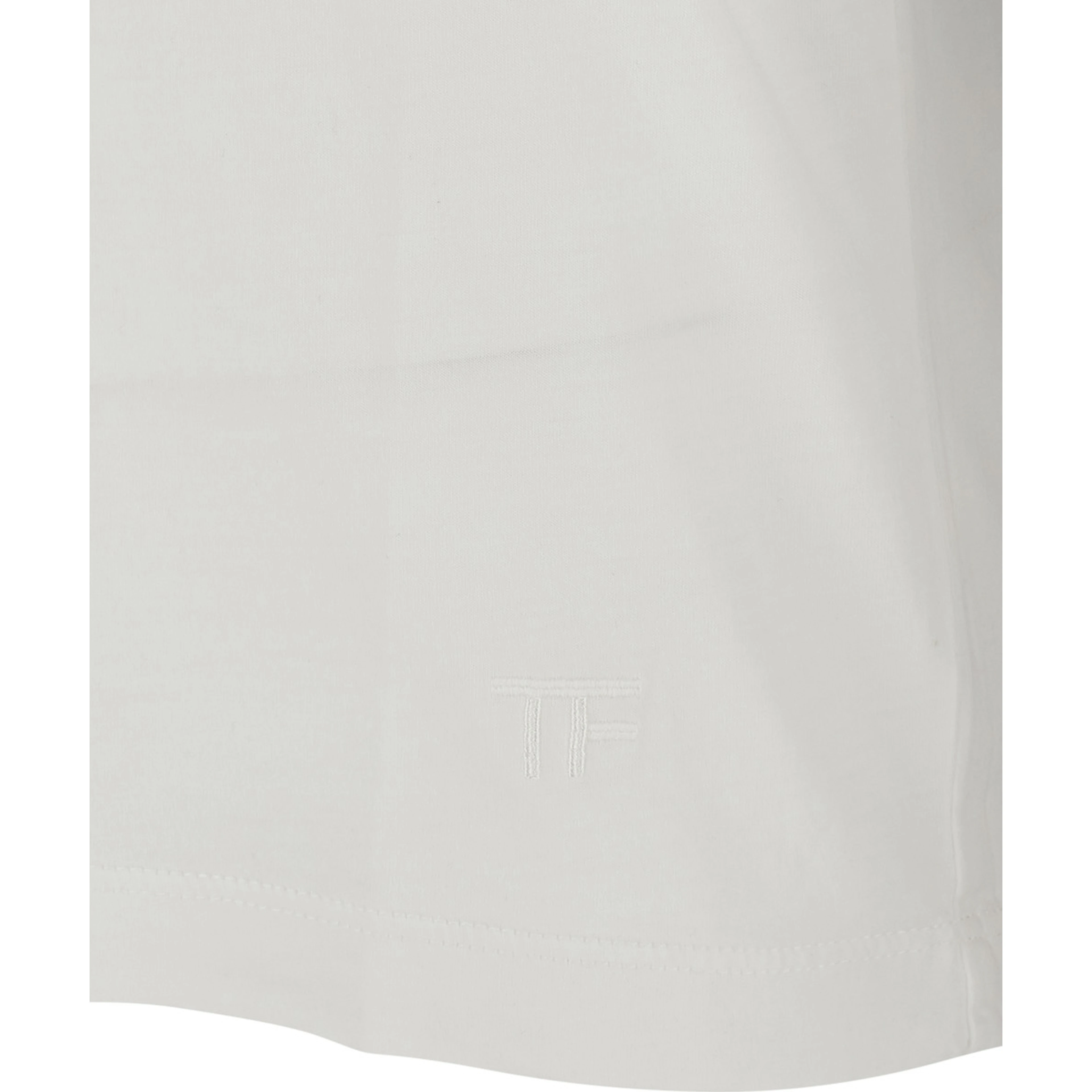T-Shirt cotton silk ss White with Round Neck in Cotton and Silk Men