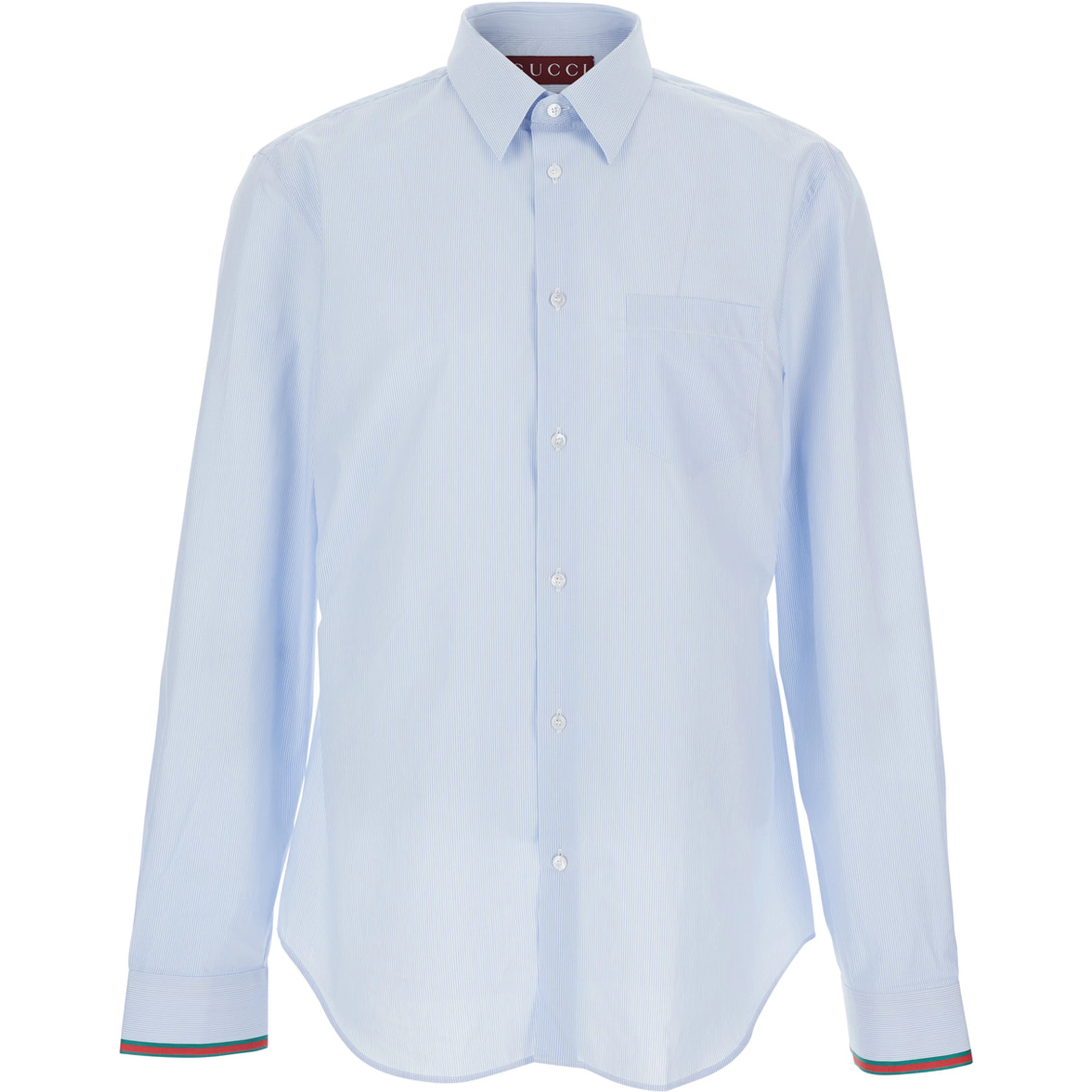 Light Blue Shirt with Classic Collar and Web Cuffs for Men