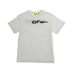 White T-shirt with logo on the front and print on the back in Cotton for boy