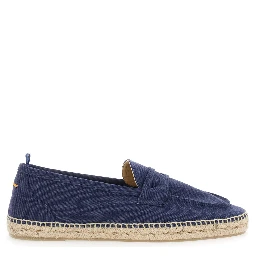 Nacho Blue Espadrilles with Diamond-Cut Mask in Suede for Men