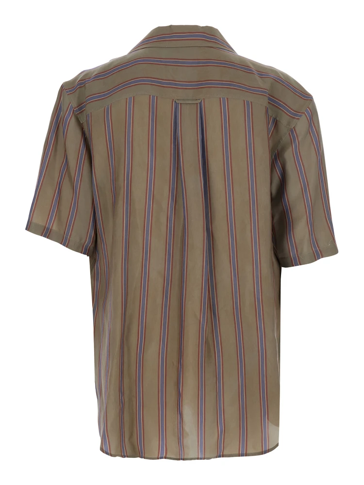 BOXY STRIPS Shirt with Collar and Long Sleeves in Brown for Men alternative
