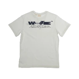 White T-shirt with logo on the front and print on the back in Cotton for boy