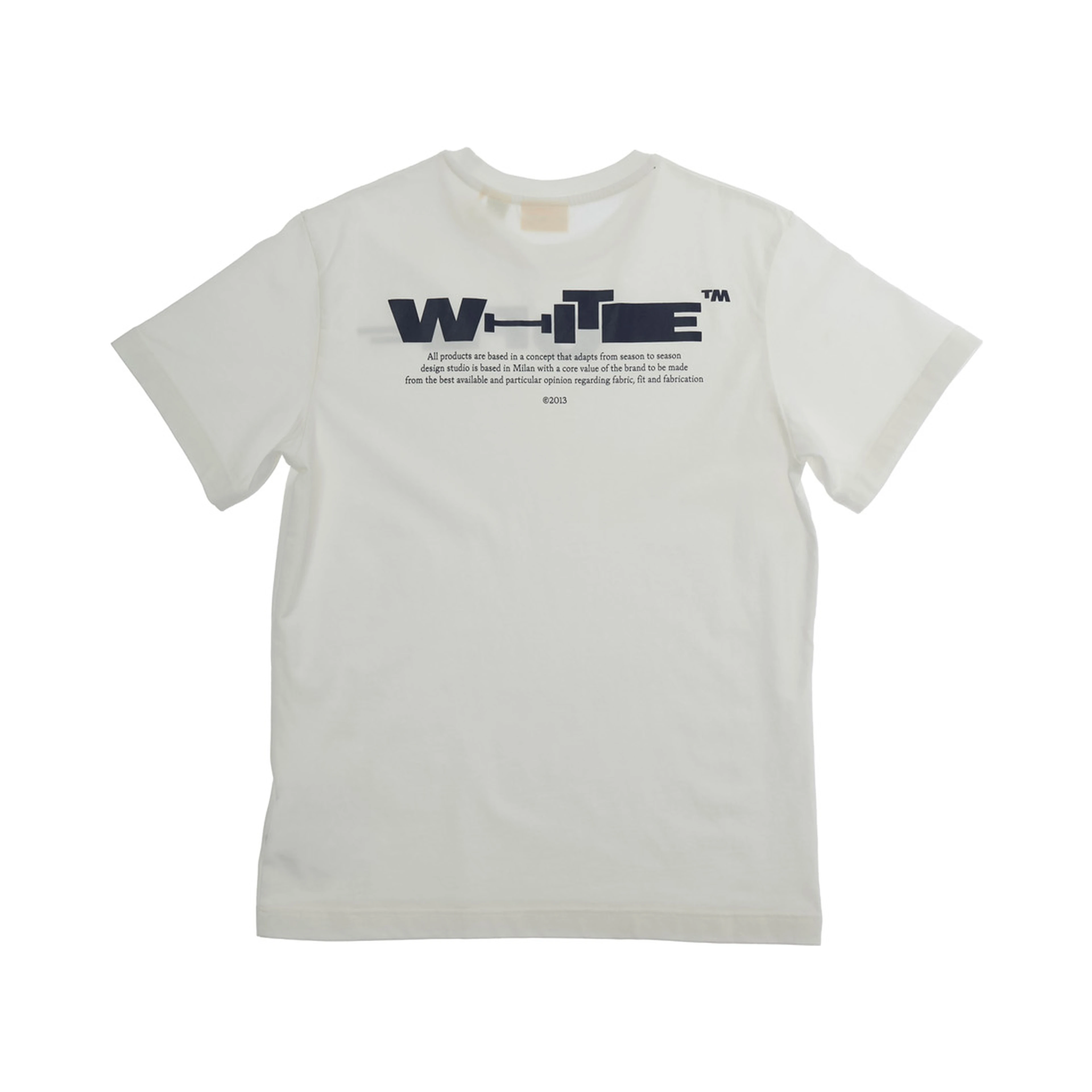 White T-shirt with logo on the front and print on the back in Cotton for boy