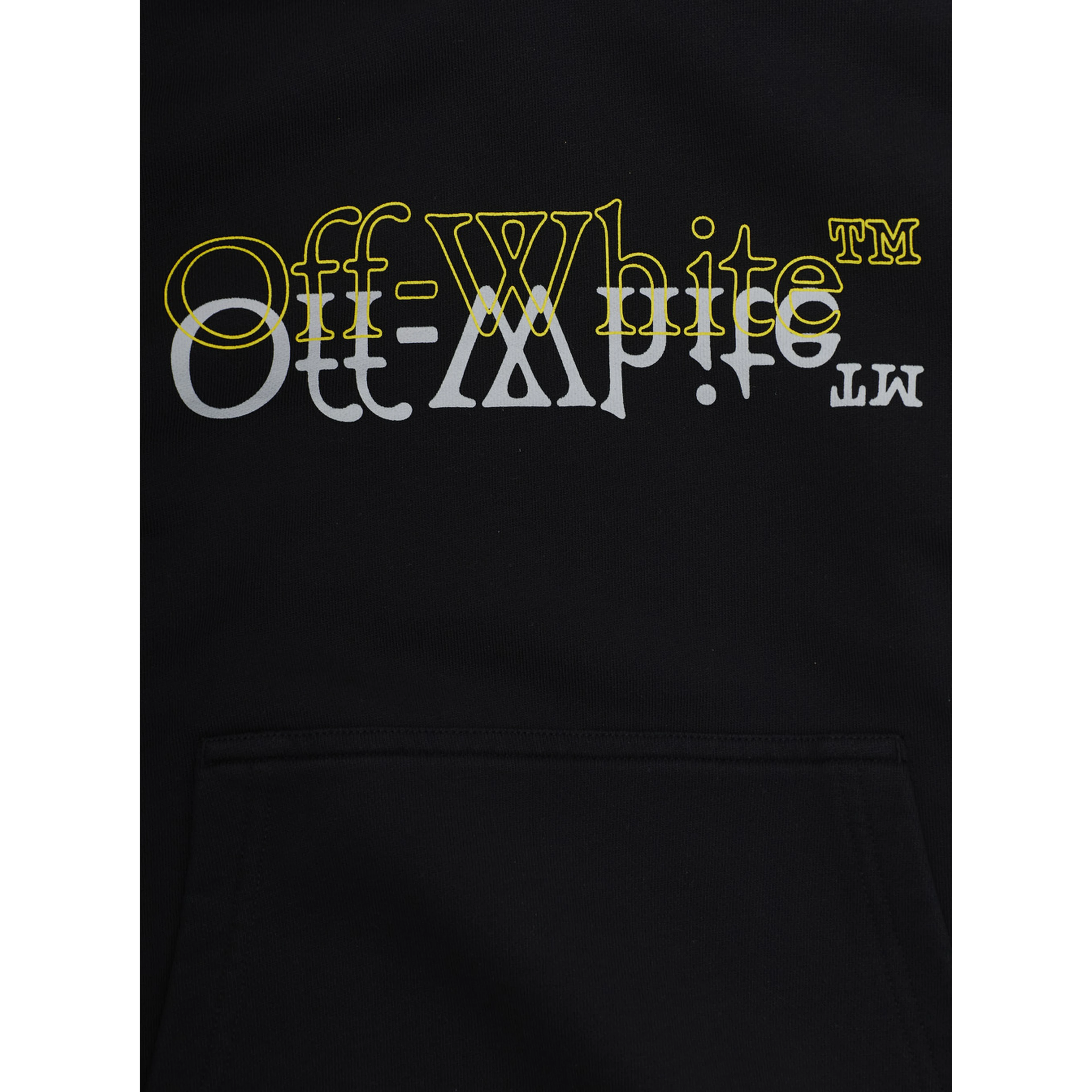 Black Hooded Sweatshirt with Fixed Hood and Printed Logo on the Front in Cotton Boy