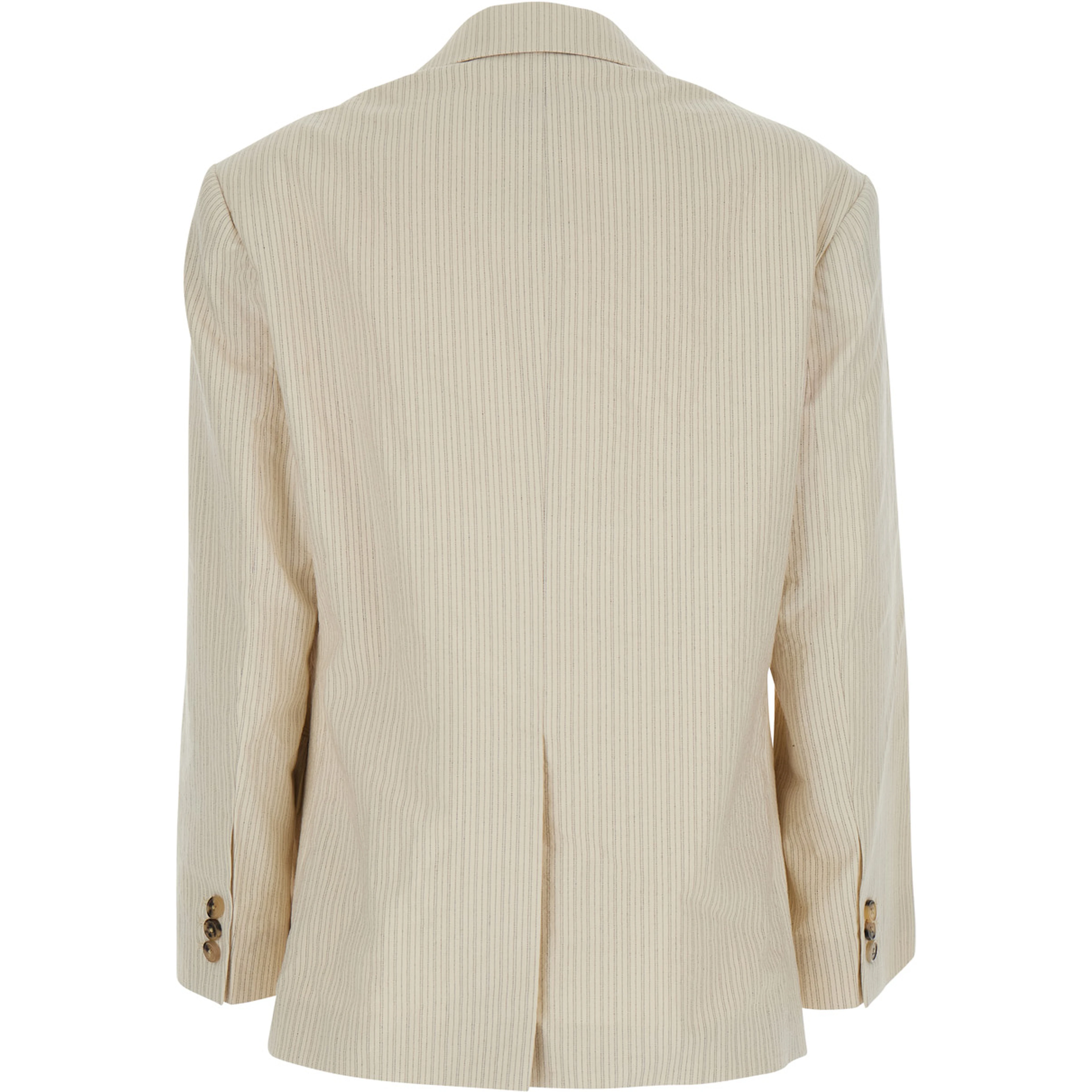 Birdy Beige Jackets with applied embroidery and striped motif in Fabric Women