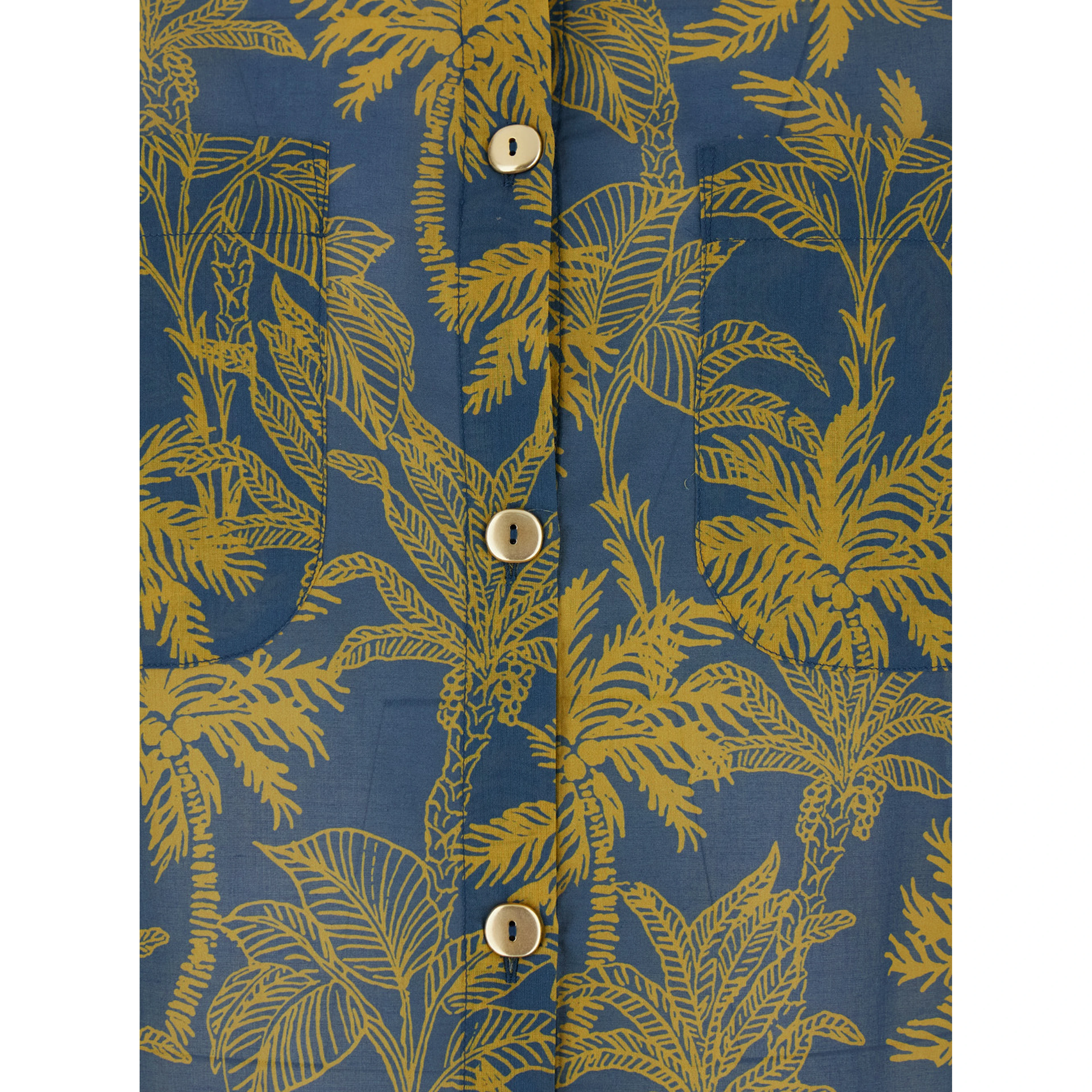 Exotisme Multicolor Shirt with Classic Collar and All-Over Print in Cotton for Women