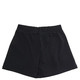 Black Shorts with Logo Print on the Front in cotton for Girl