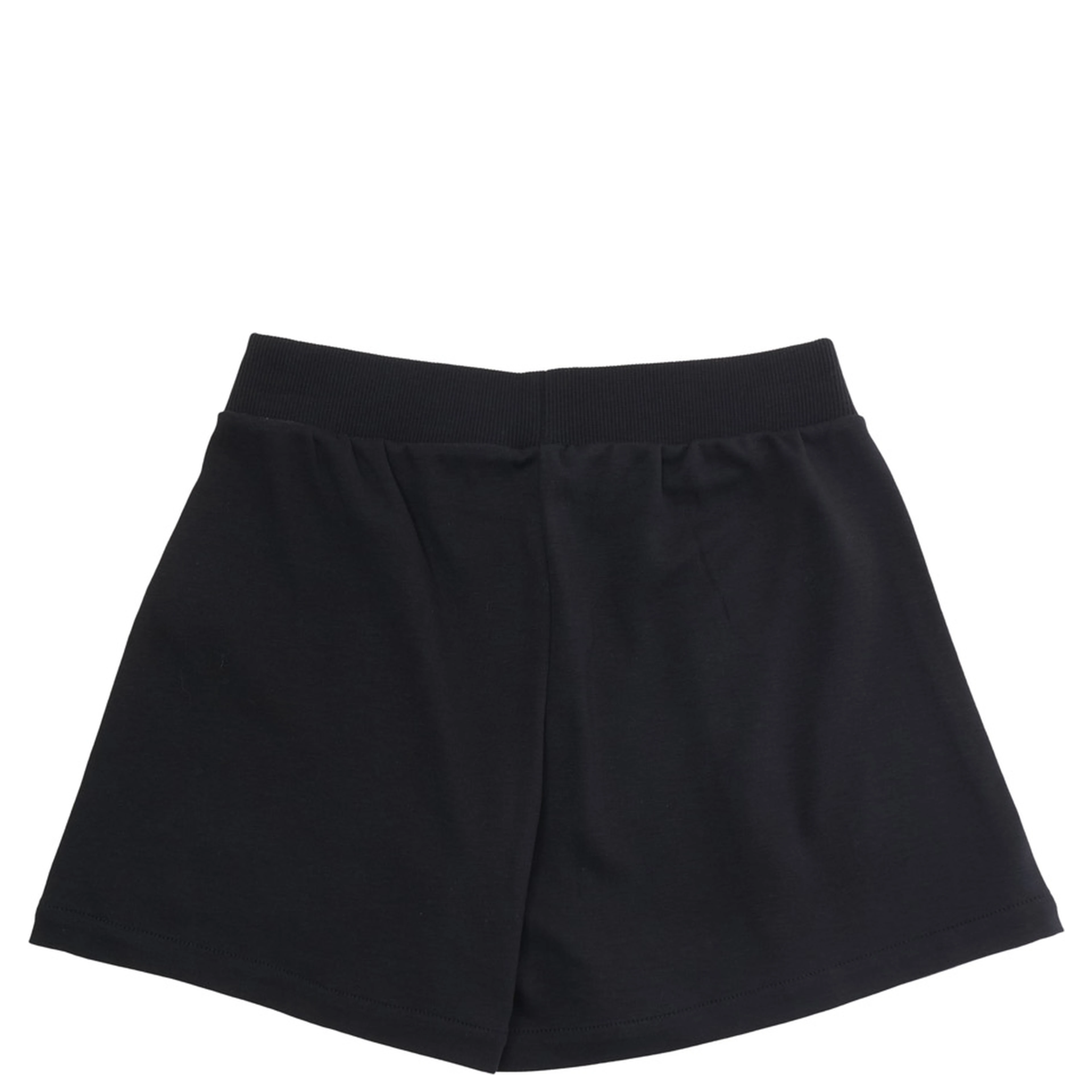 Black Shorts with Logo Print on the Front in cotton for Girl