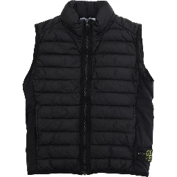 L1S16G100002S0024V0029 - Black - Hooded Down Jacket with Front Closure - In Fabric - Child