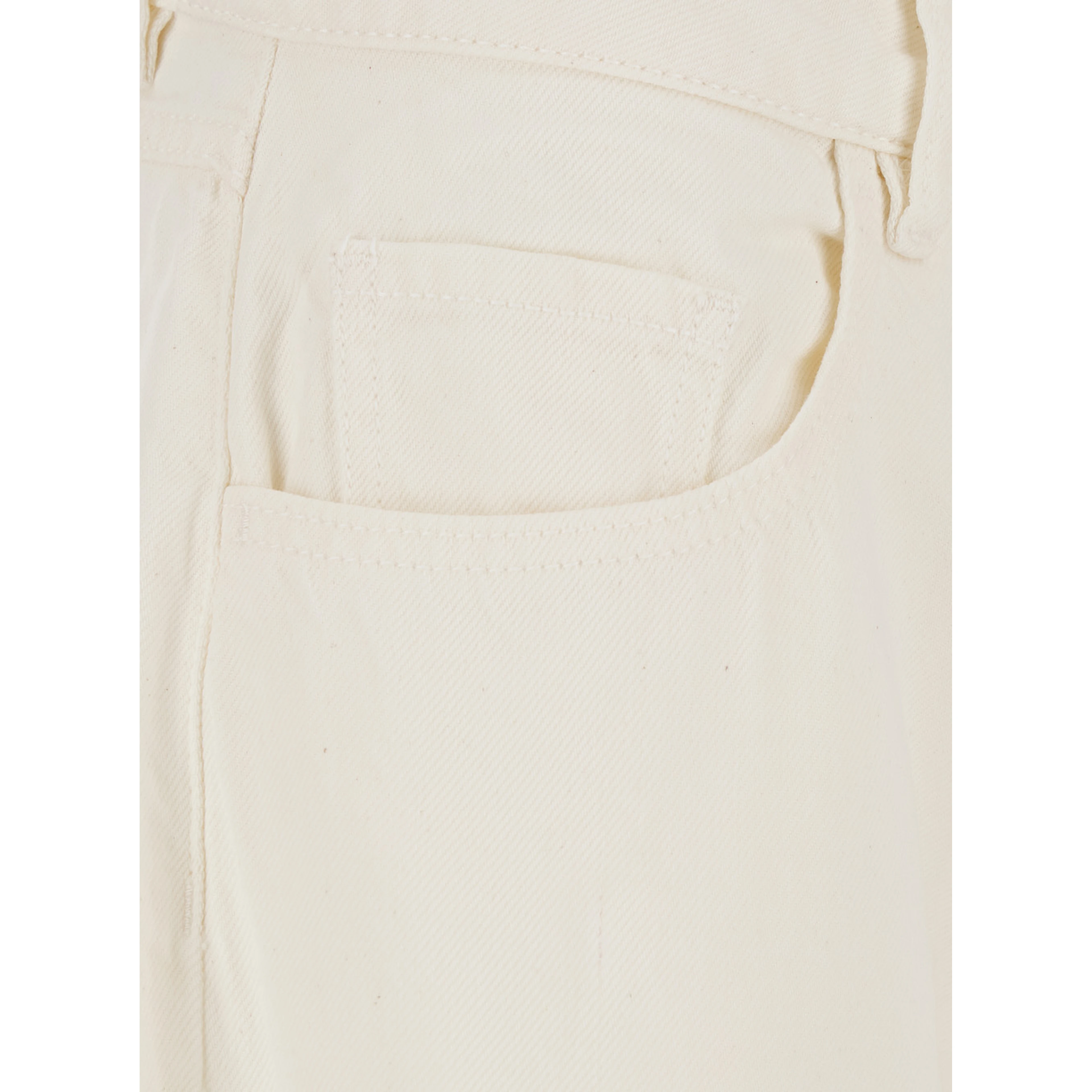 White Jeans with Five-Pocket Design and Logo Patch on the Rear in denim for Womemn