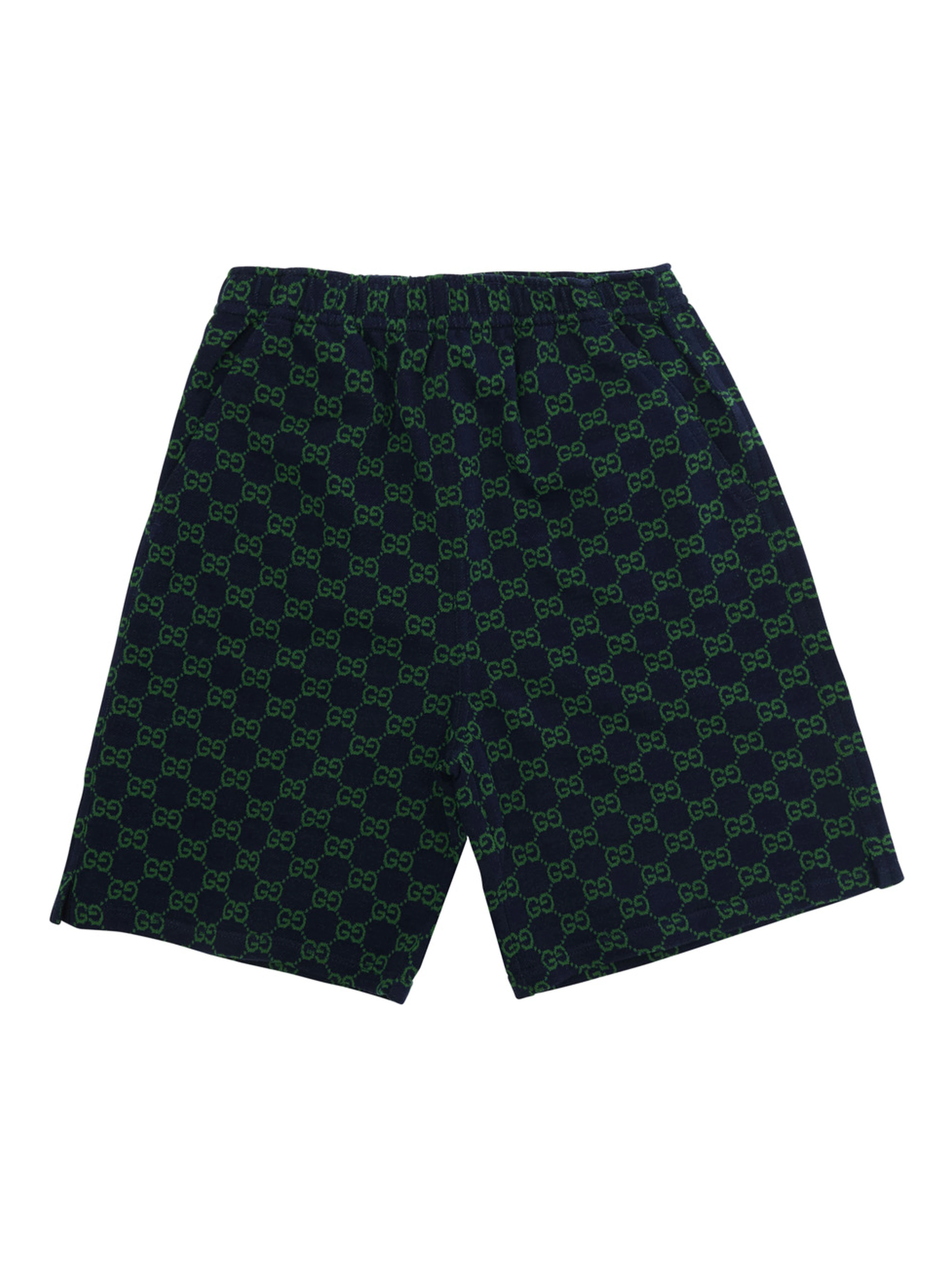 blue Shorts with GG all over motif in fabric Boy