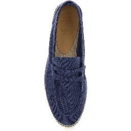 Nacho Blue Espadrilles with Diamond-Cut Mask in Suede for Men