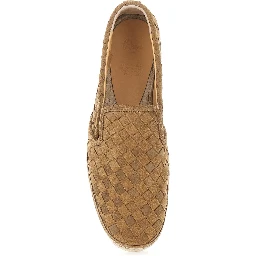 Java Brown Espadrilles with Pull-tab and Contrast Stitching in Suede for Men