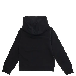 Black Sweatshirt with Lettering Logo and Logo Patch on the Front in Cotton Girls