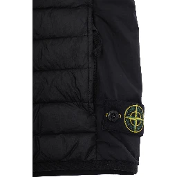 L1S16G100002S0024V0029 - Black - Hooded Down Jacket with Front Closure - In Fabric - Child