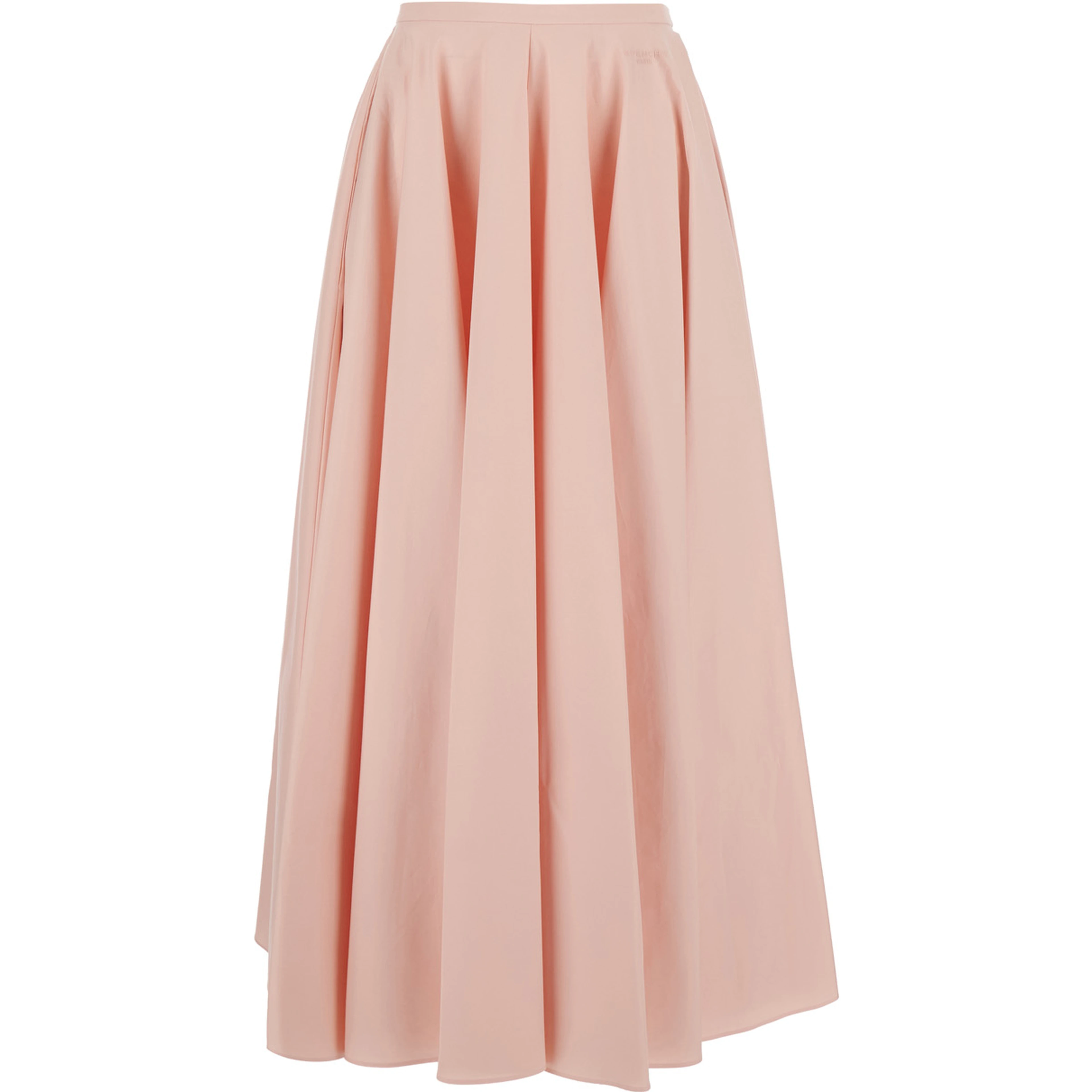 Pink A-Line Skirt with Flared Design in Cotton for Women