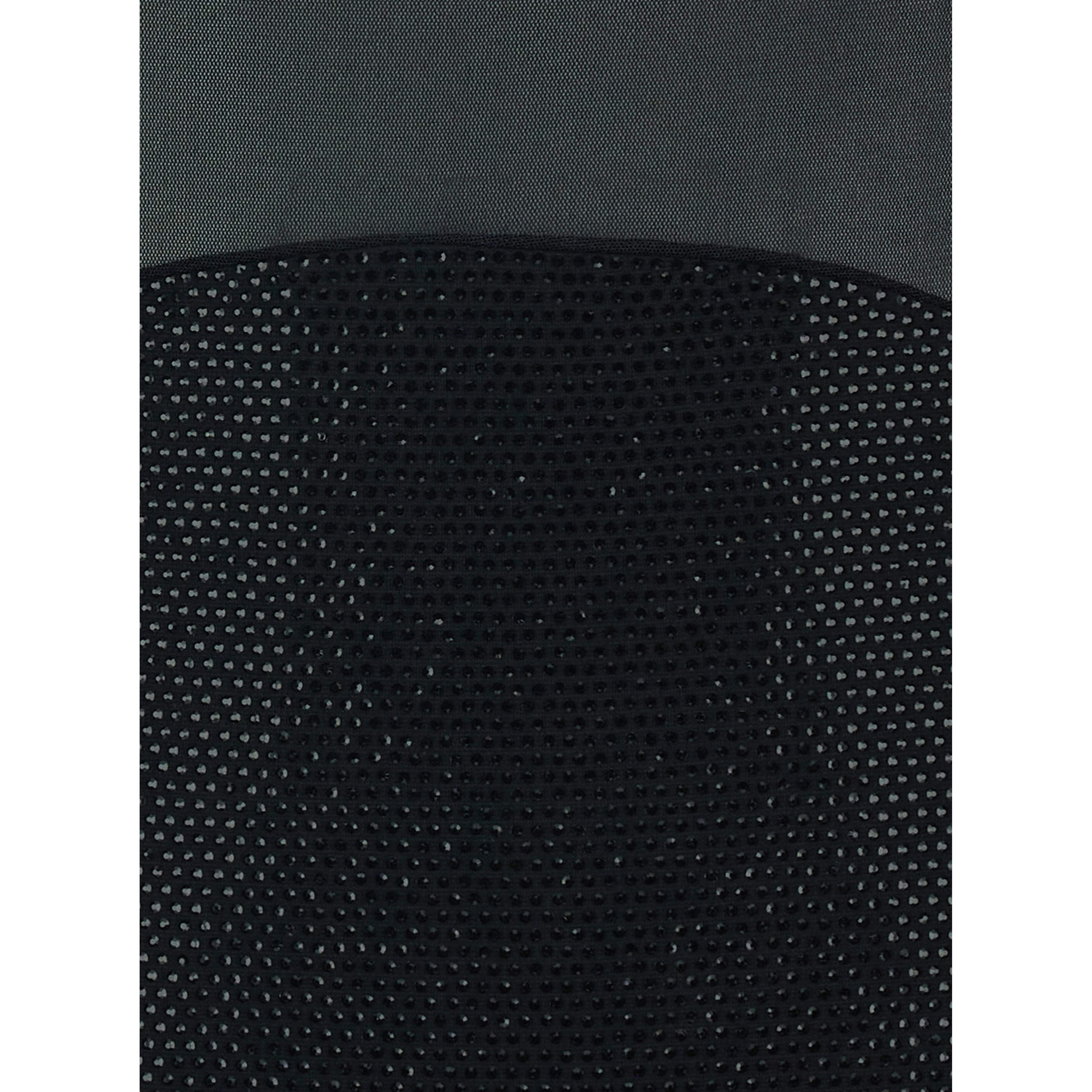 Long Anse Dress with Thin Straps and Applied Rhinestones in Black Tech Fabric