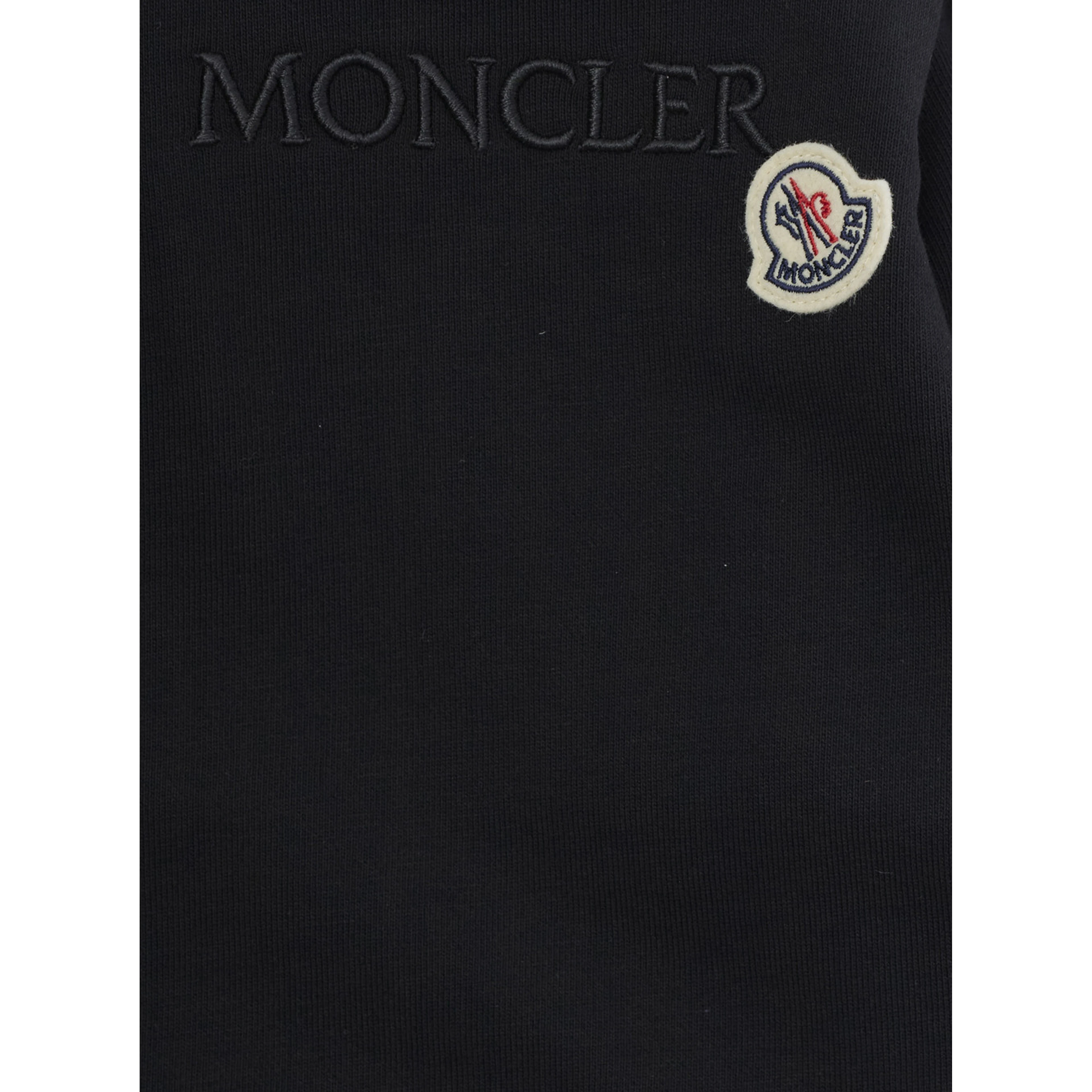 Black Sweatshirt with Lettering Logo and Logo Patch on the Front in Cotton Girls