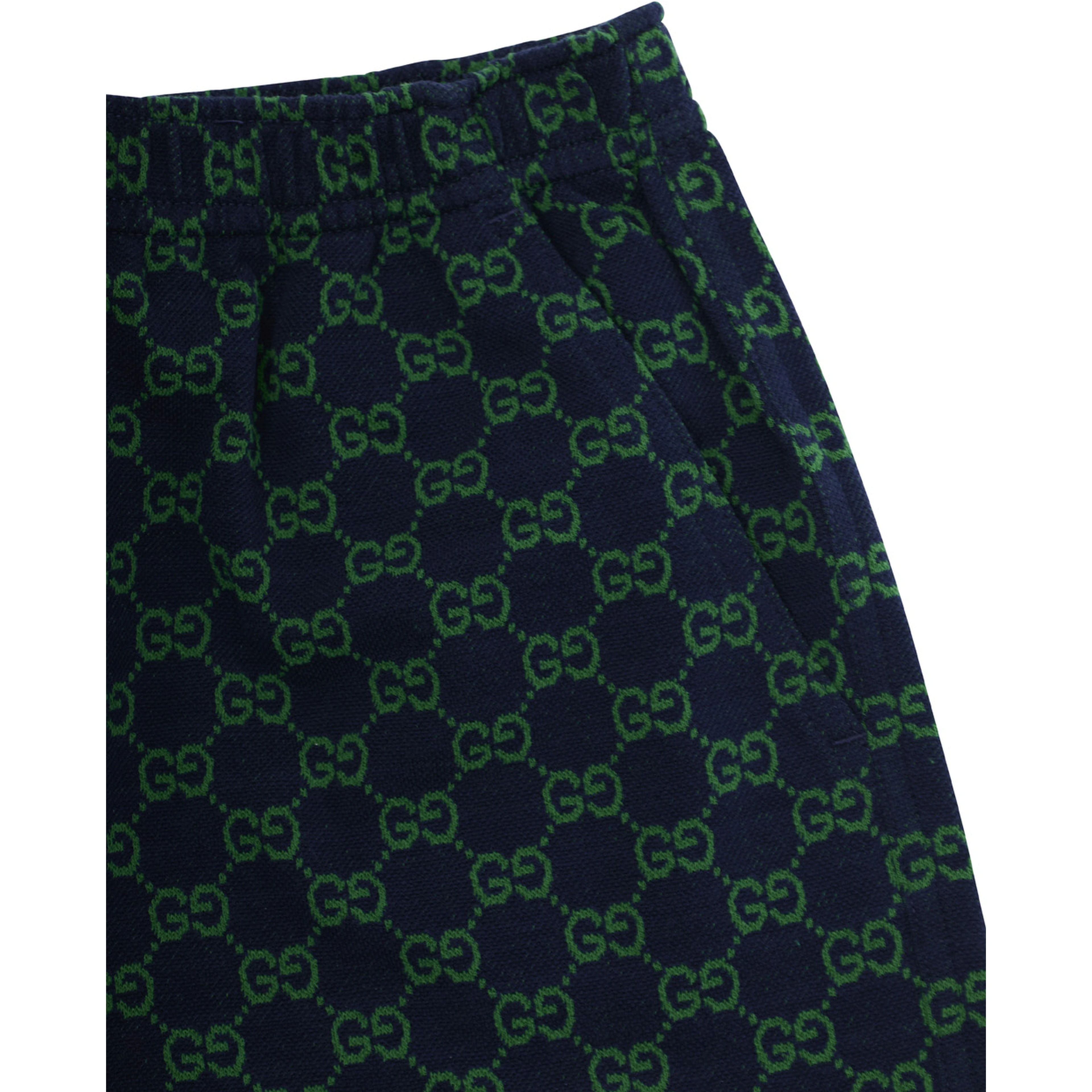 blue Shorts with GG all over motif in fabric Boy