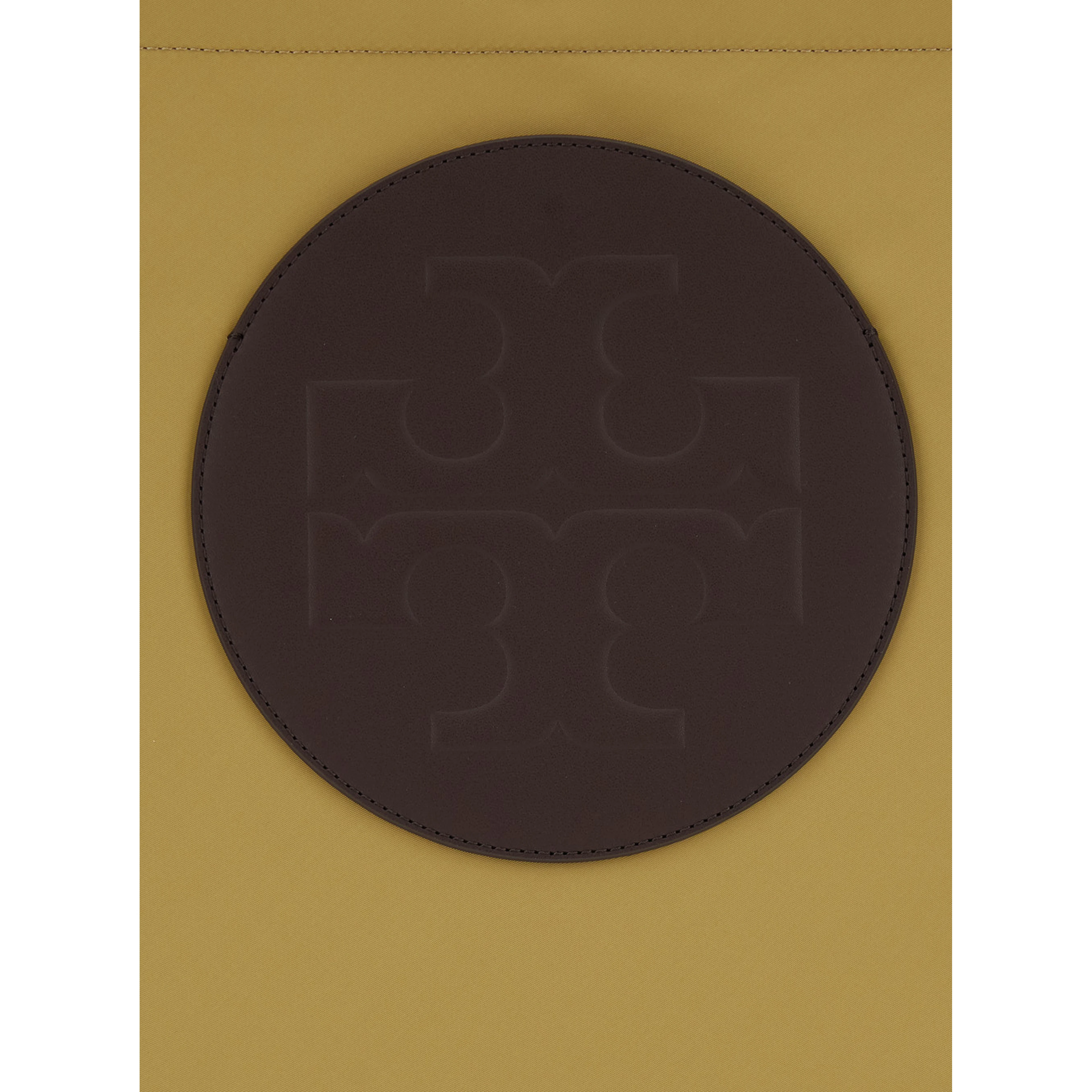 Ella Twist Yellow Tote bag with Two Top Handles and Logo on Front in Ecoleather Women