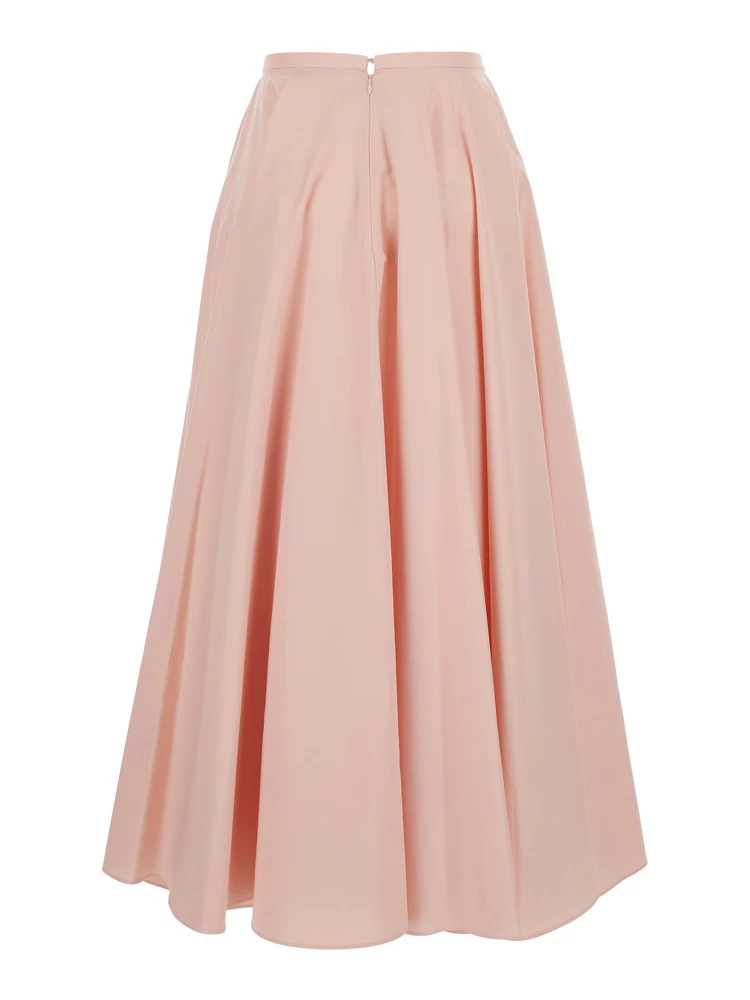 Pink A-Line Skirt with Flared Design in Cotton for Women alternative