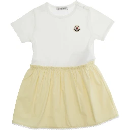 GIRL DRESS - Short Sleeve Dress with Multicolor Print in Cotton for Women