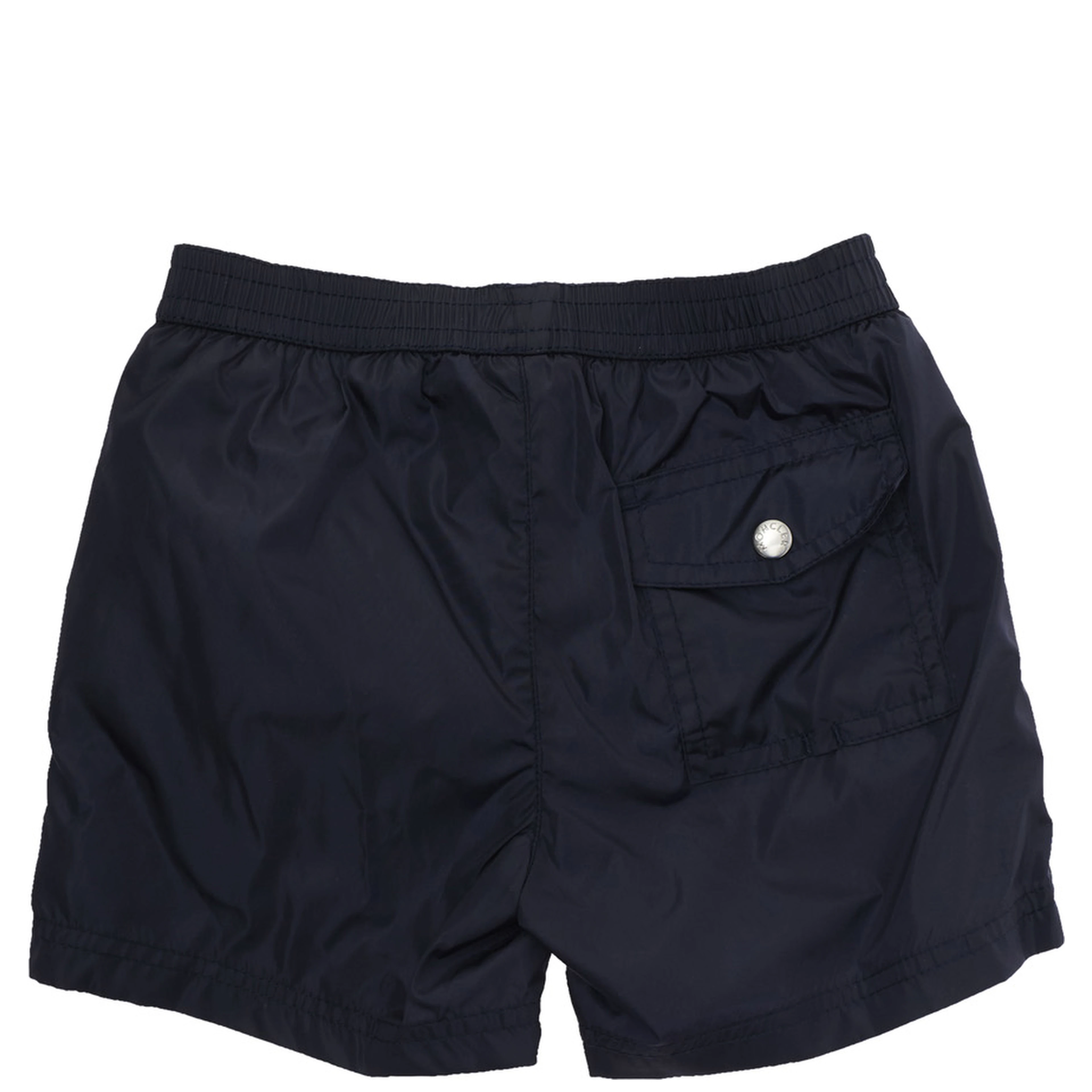 Blue Swim shorts with Patch Logo on the Front and Striped Detail on the Side in Tech Fabric Baby