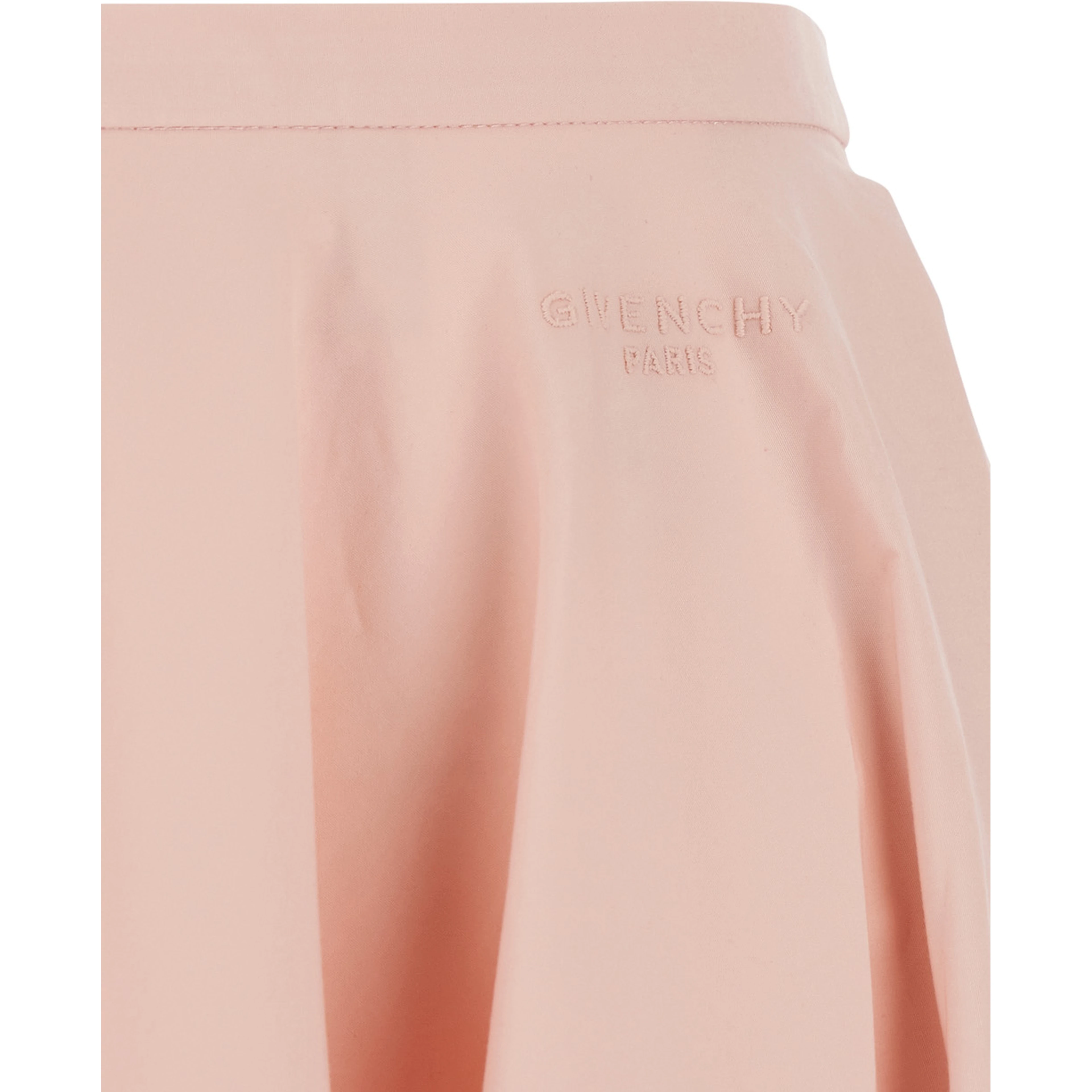 Pink A-Line Skirt with Flared Design in Cotton for Women