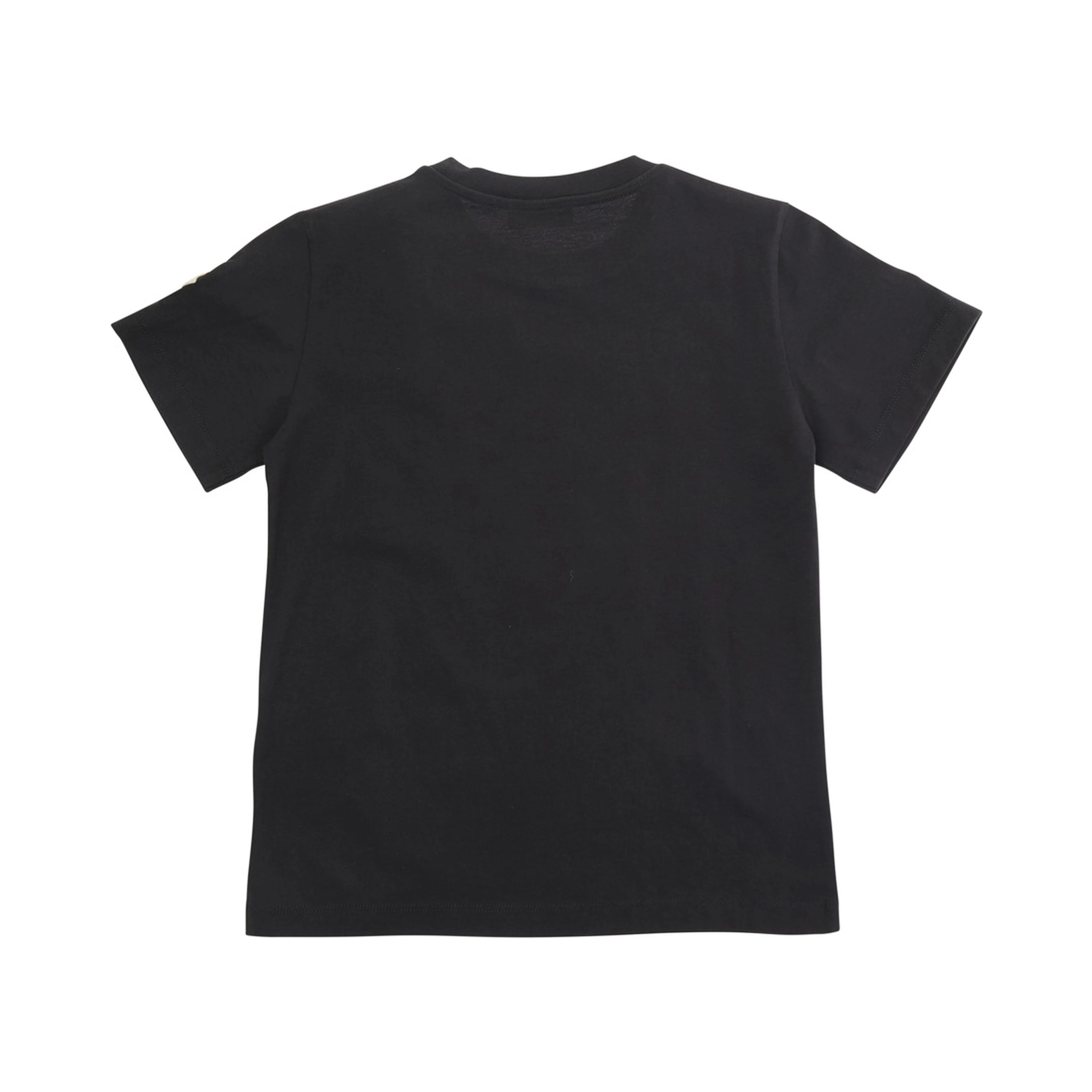 Black T-shirt with Logo Print in Cotton Boy