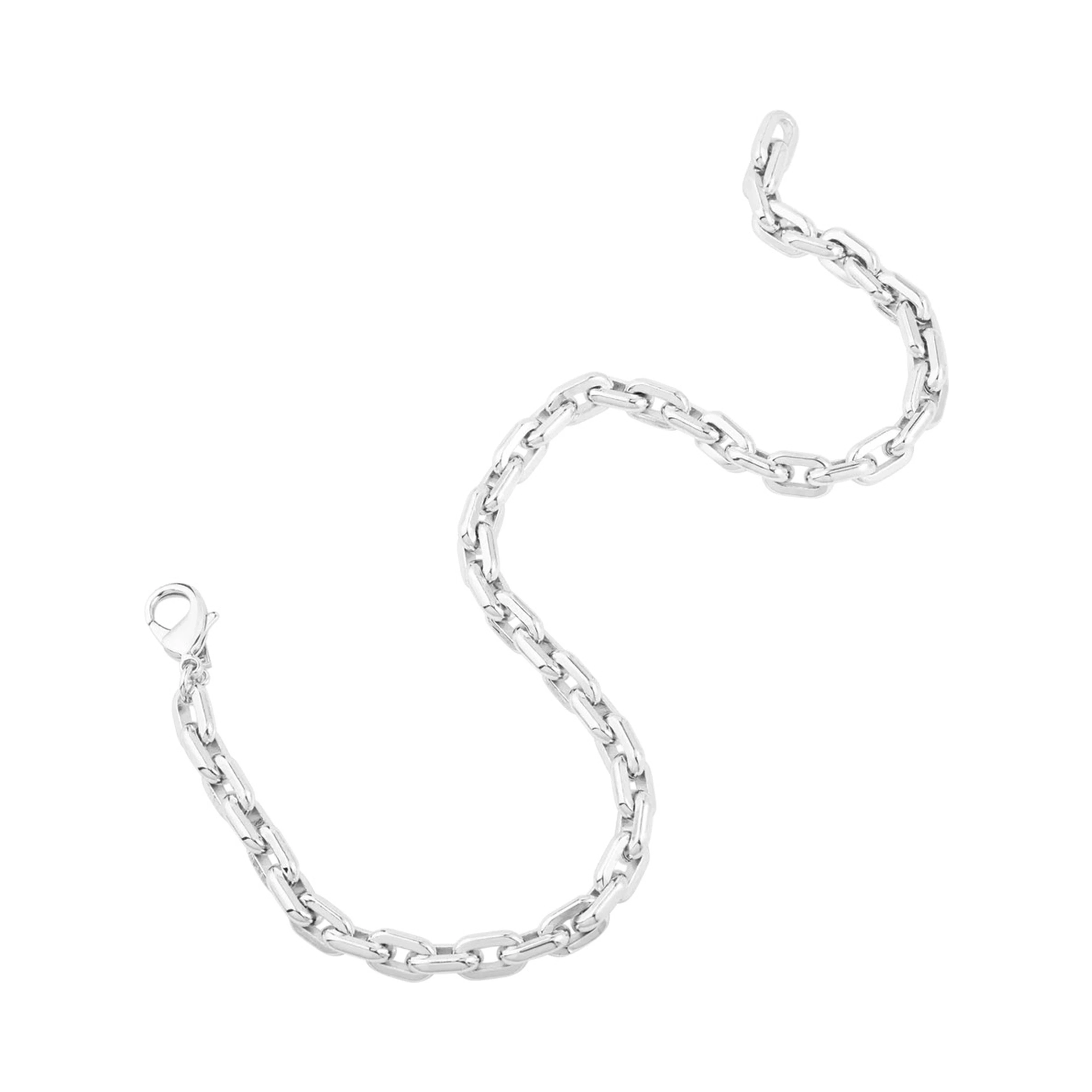 Lace Cindy Silver-colored necklace with Chain Design and Claw Clasp Closure on the Back in Metal for Women