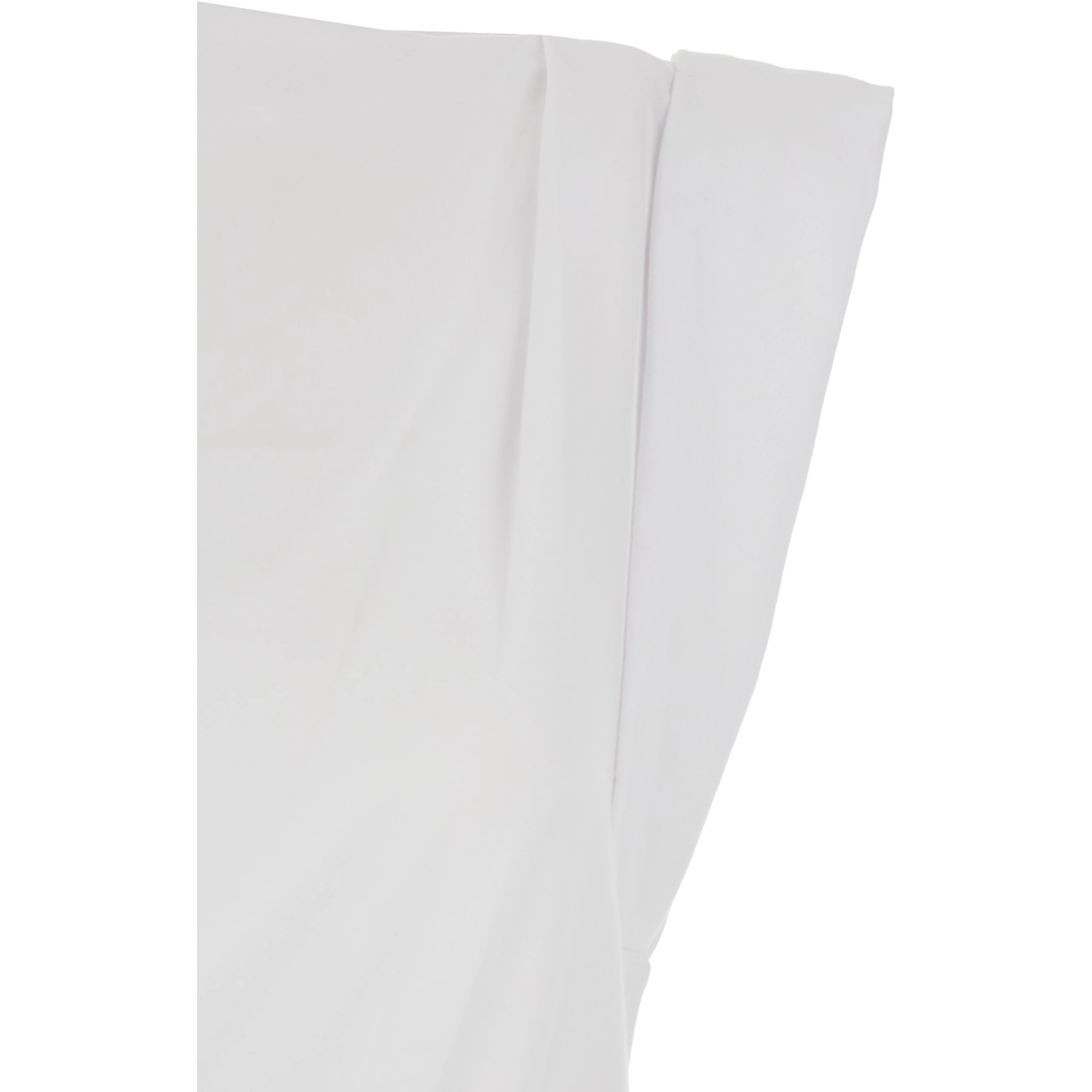 Maisan White T-Shirt with Asymmetrical Design and Logo Embroidery on the Back in Cotton for Women