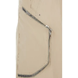 HEIZER BELAS-SAND PANTS - Beige Pants with High Waist and Side Pockets - Cotton - Men