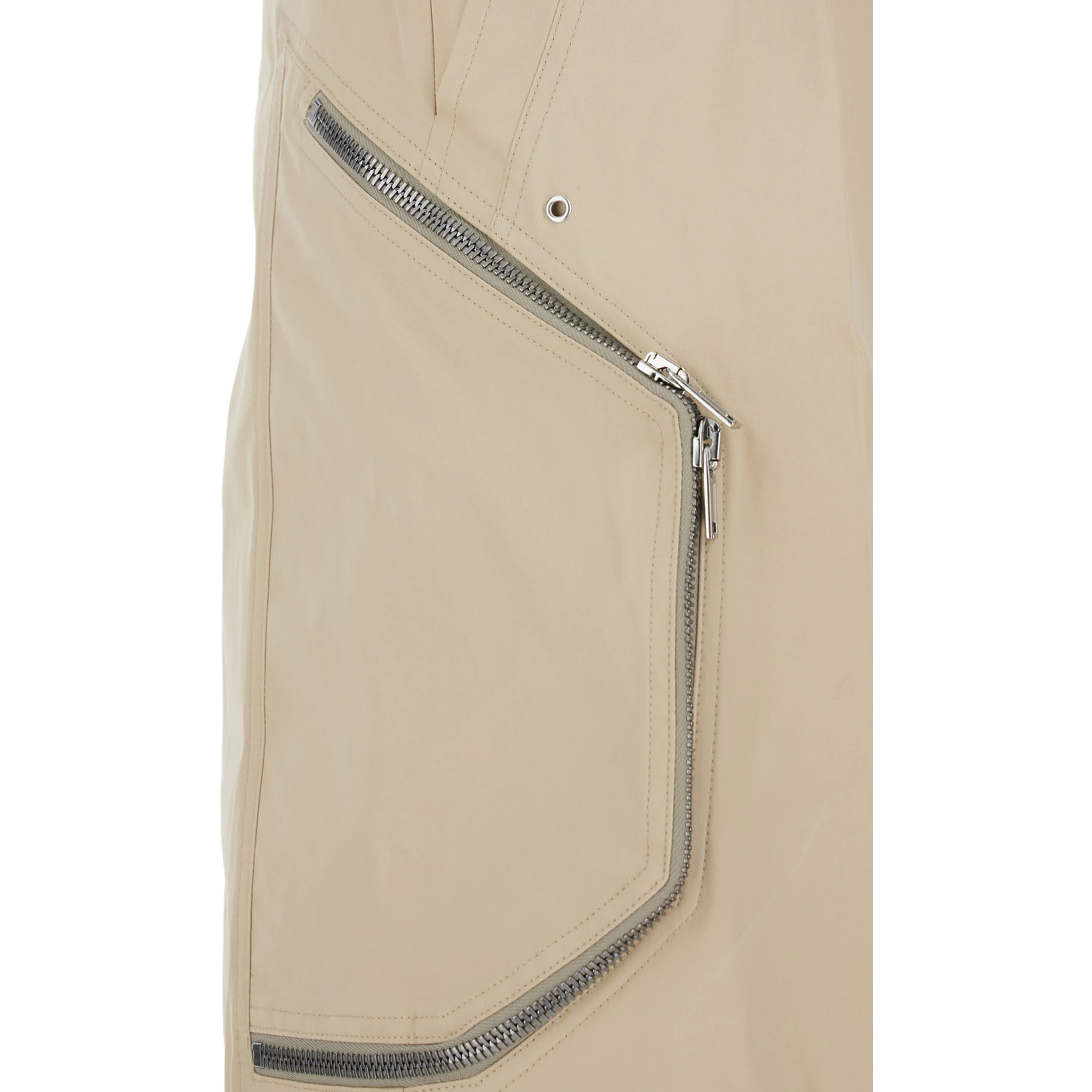 HEIZER BELAS-SAND PANTS - Beige Pants with High Waist and Side Pockets - Cotton - Men