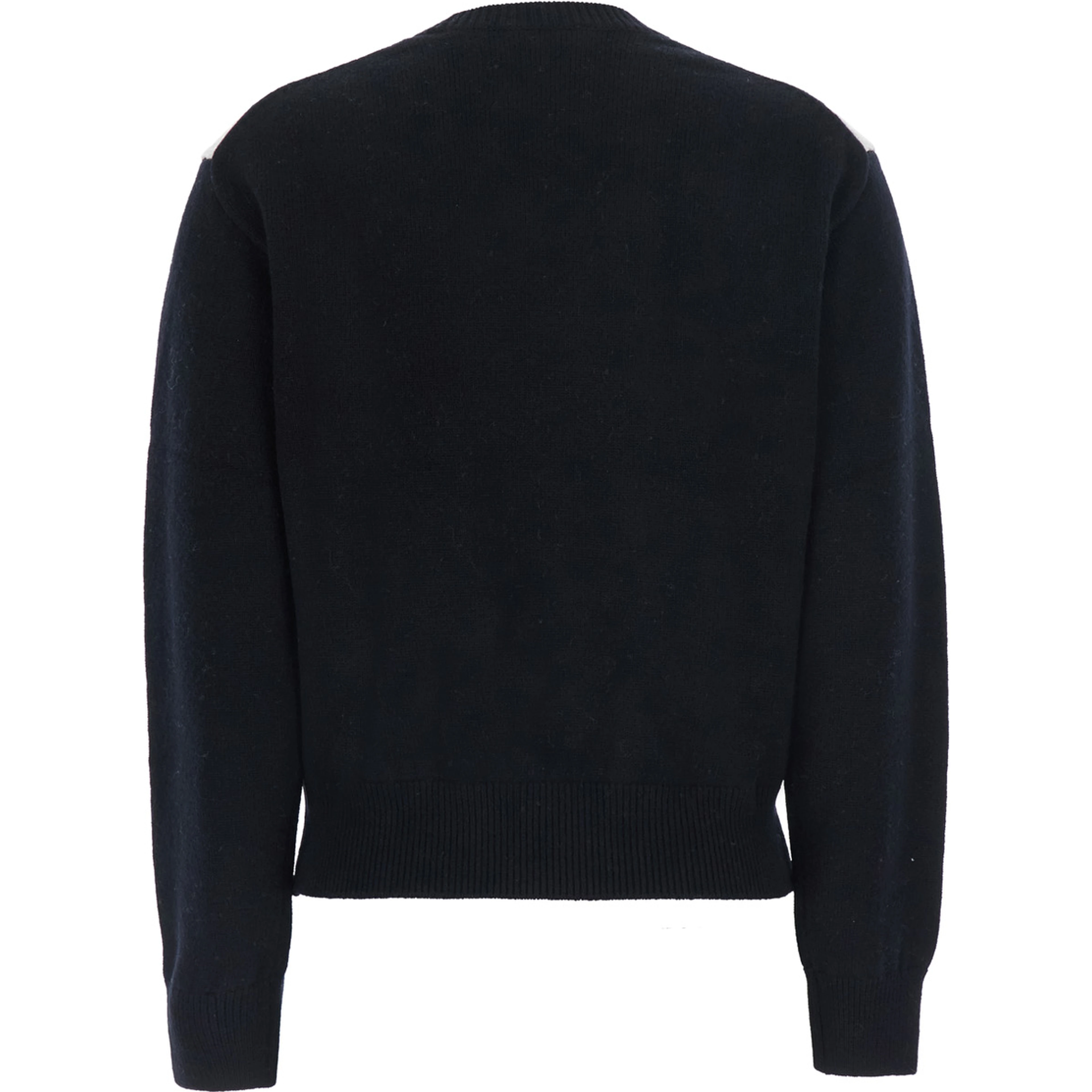 UNISEX ARGYLE CREW NECK SWEATER with round collar, 100% wool, black color, unisex