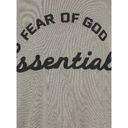 Gray Crewneck Sweatshirt with Dropped Shoulders and Maxi Logo Print on the Front in Cotton for Men