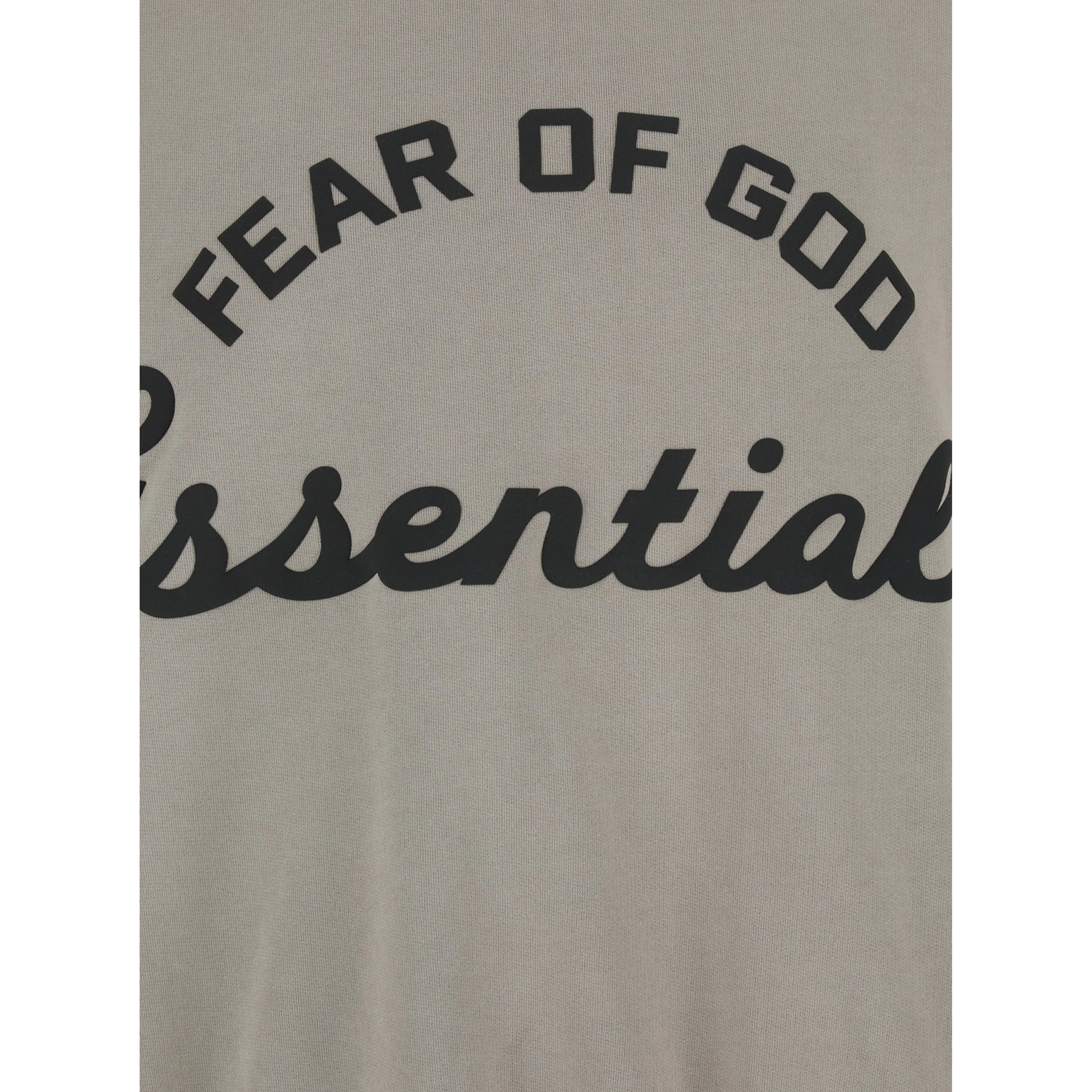 Gray Crewneck Sweatshirt with Dropped Shoulders and Maxi Logo Print on the Front in Cotton for Men