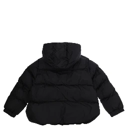 Down jacket M61090MM08BMM6J149UM6900 with high collar and pockets, in Nylon, color Black, for Boy
